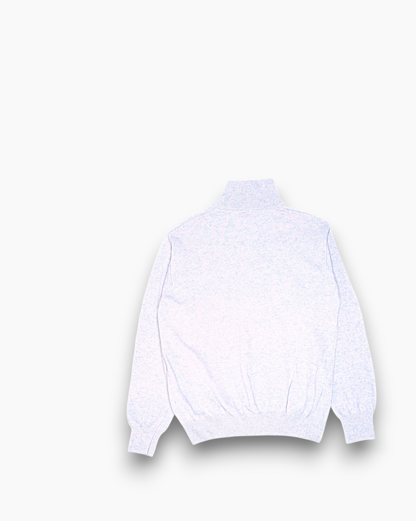 Back Vintage 2000s ROBE DI KAPPA Pullover Sweater (Quarter-Zip) – Blue (ribbed, embroidered logo)