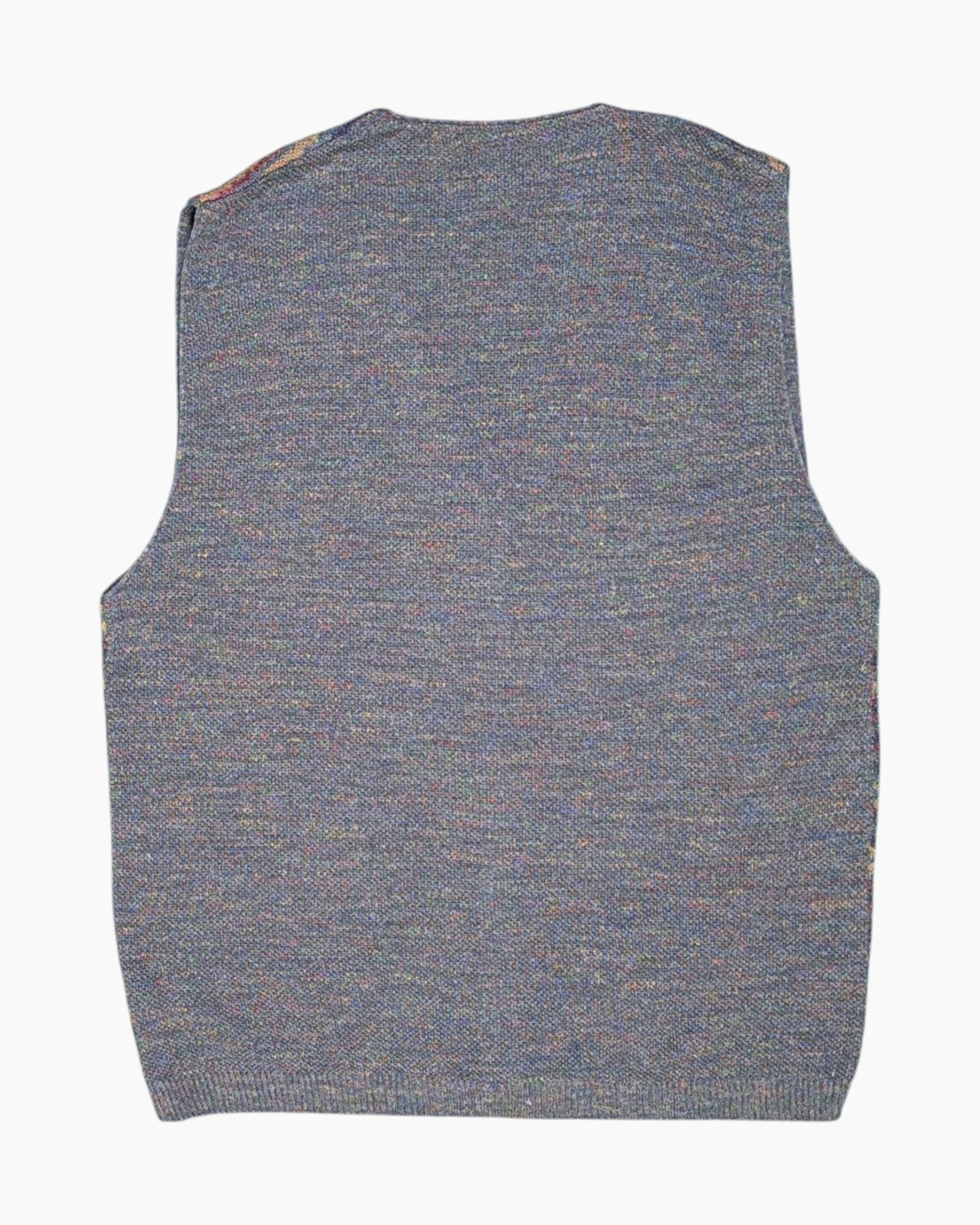 Vintage Rodes Button-Front Vest L Retro 80s/90s Multicolor