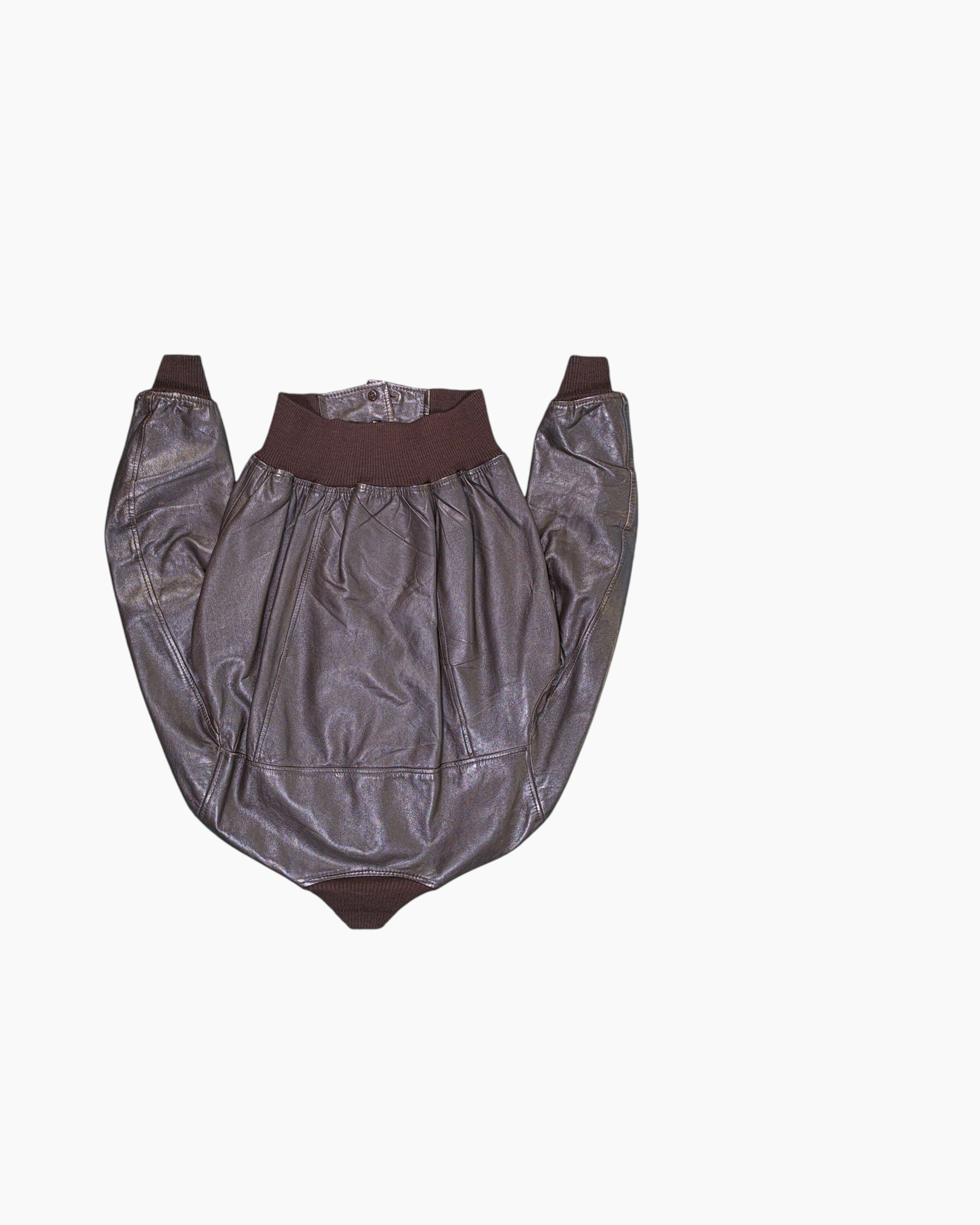 Back Vintage 70s Sporting Creations Bomber Jacket – Brown Ribbed Collar