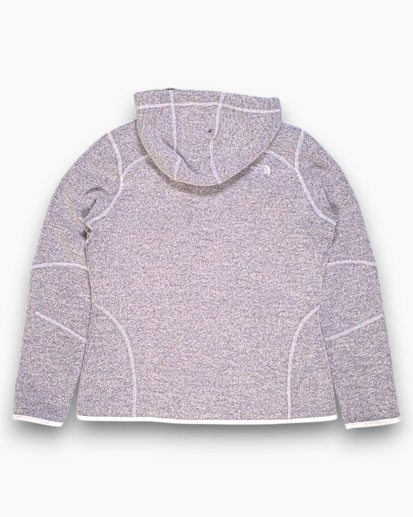 Back Pre-owned The North Face Zip-up Fleece Jacket – Gray Sherpa Hood