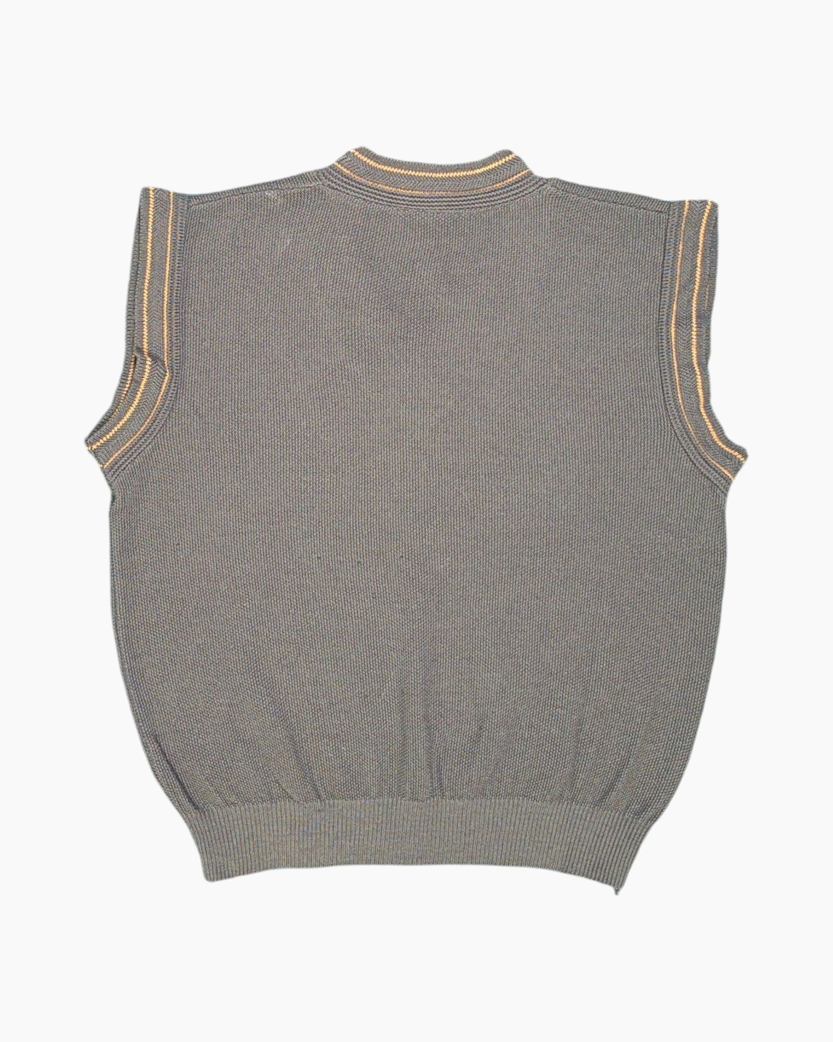 Back Vintage 80s/90s THE PRIVATE IMAGE BY KAPPANL Sweater Vest – Gray with Contrast Trim