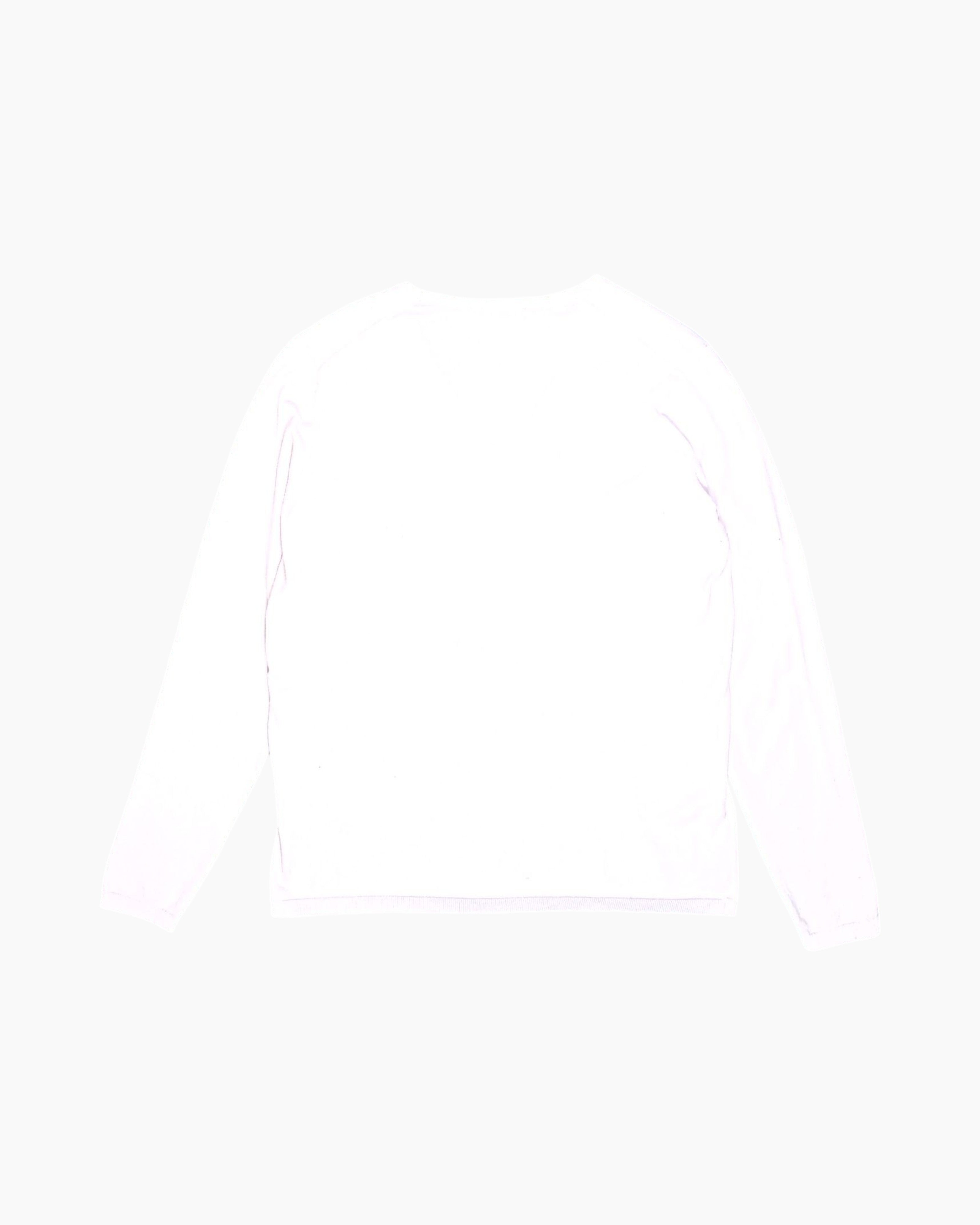 Back Pre-owned Tommy Hilfiger Pullover Sweater – White V‑neck with Chest Flag