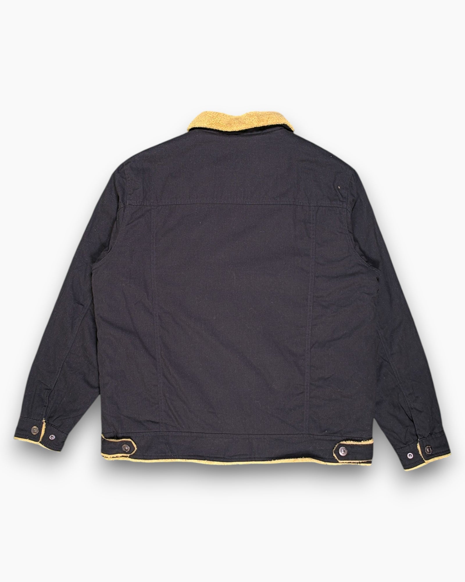 Back Pre-owned Unknown Denim Jacket (Sherpa Lined) – Black Sherpa Collar