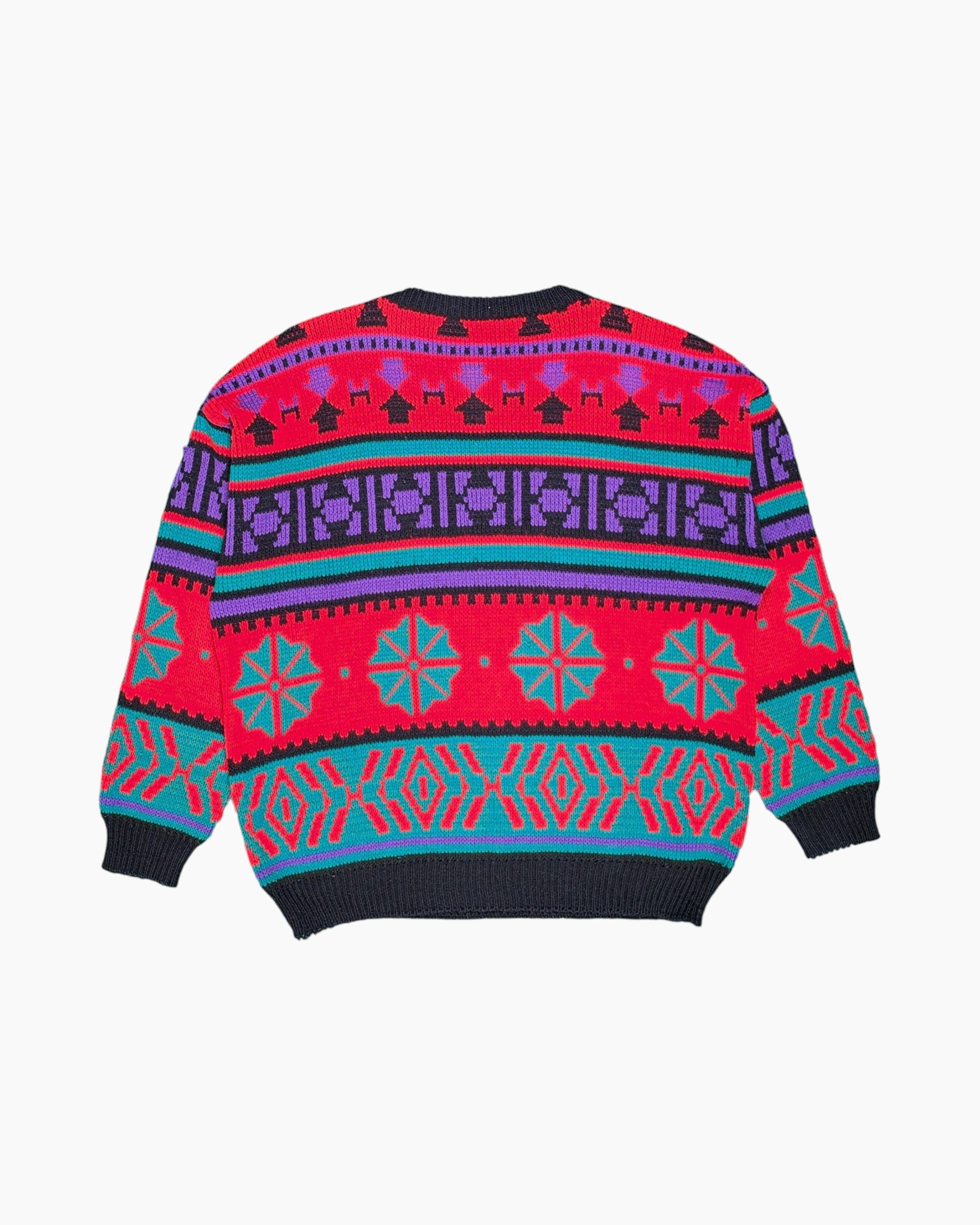 Vintage 80s/90s Unknown Pullover Sweater M Retro Multicolor