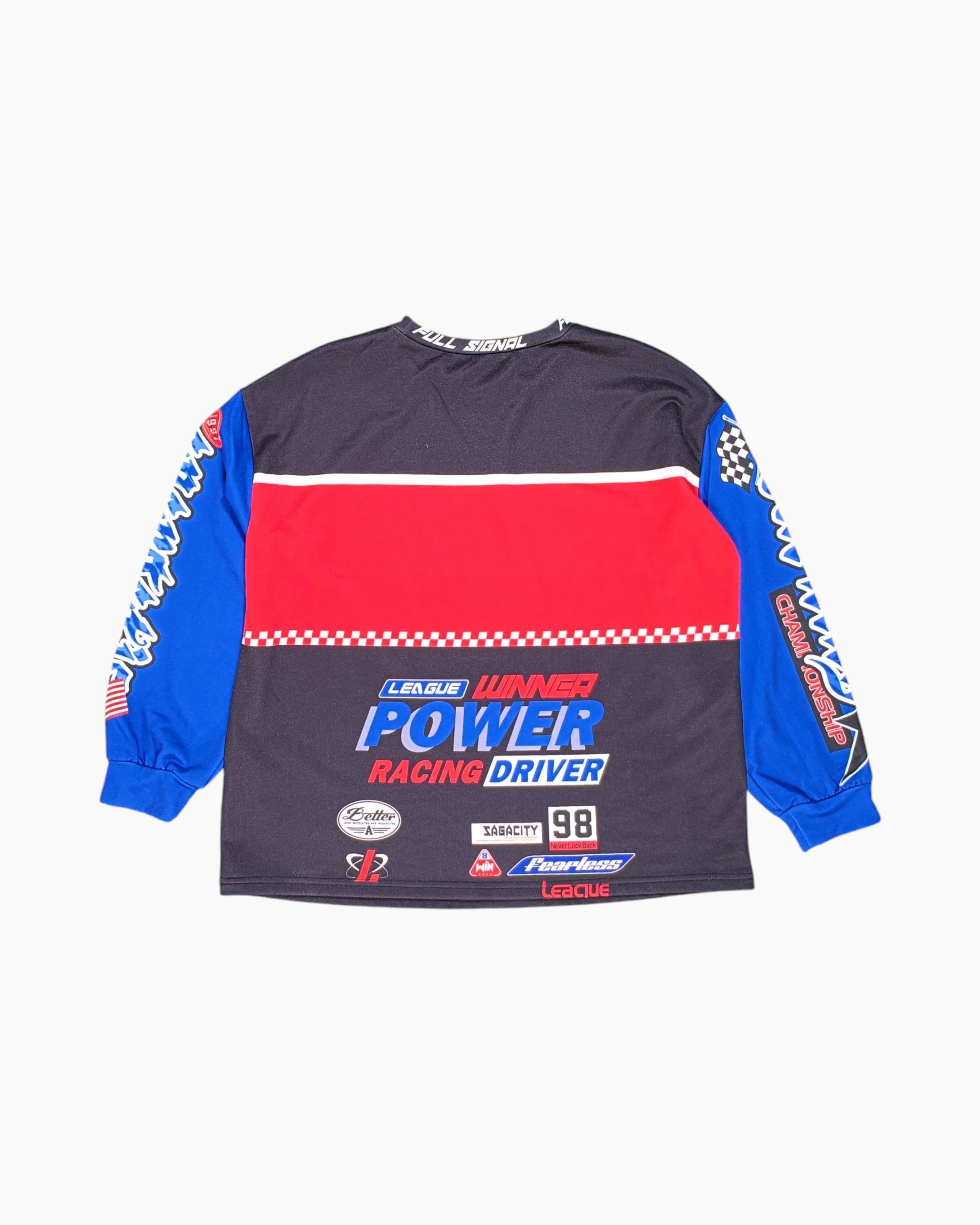 Back Pre-owned Unknown Racing Jersey (Long Sleeve) – Multicolor Sublimation Graphic