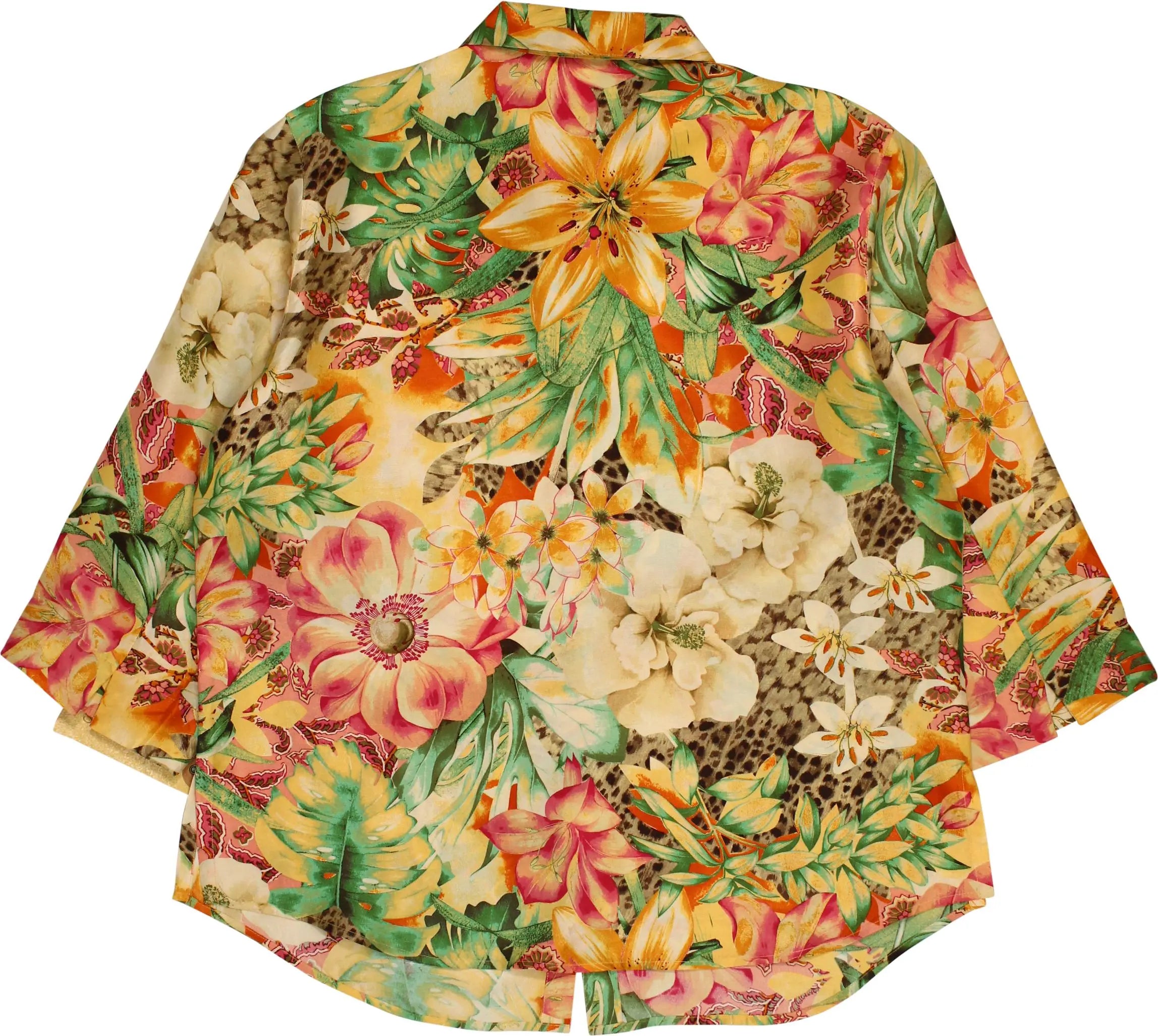 c.l.o.t.h.e.s. - Silk Floral Blouse- ThriftTale.com - Vintage and second handclothing