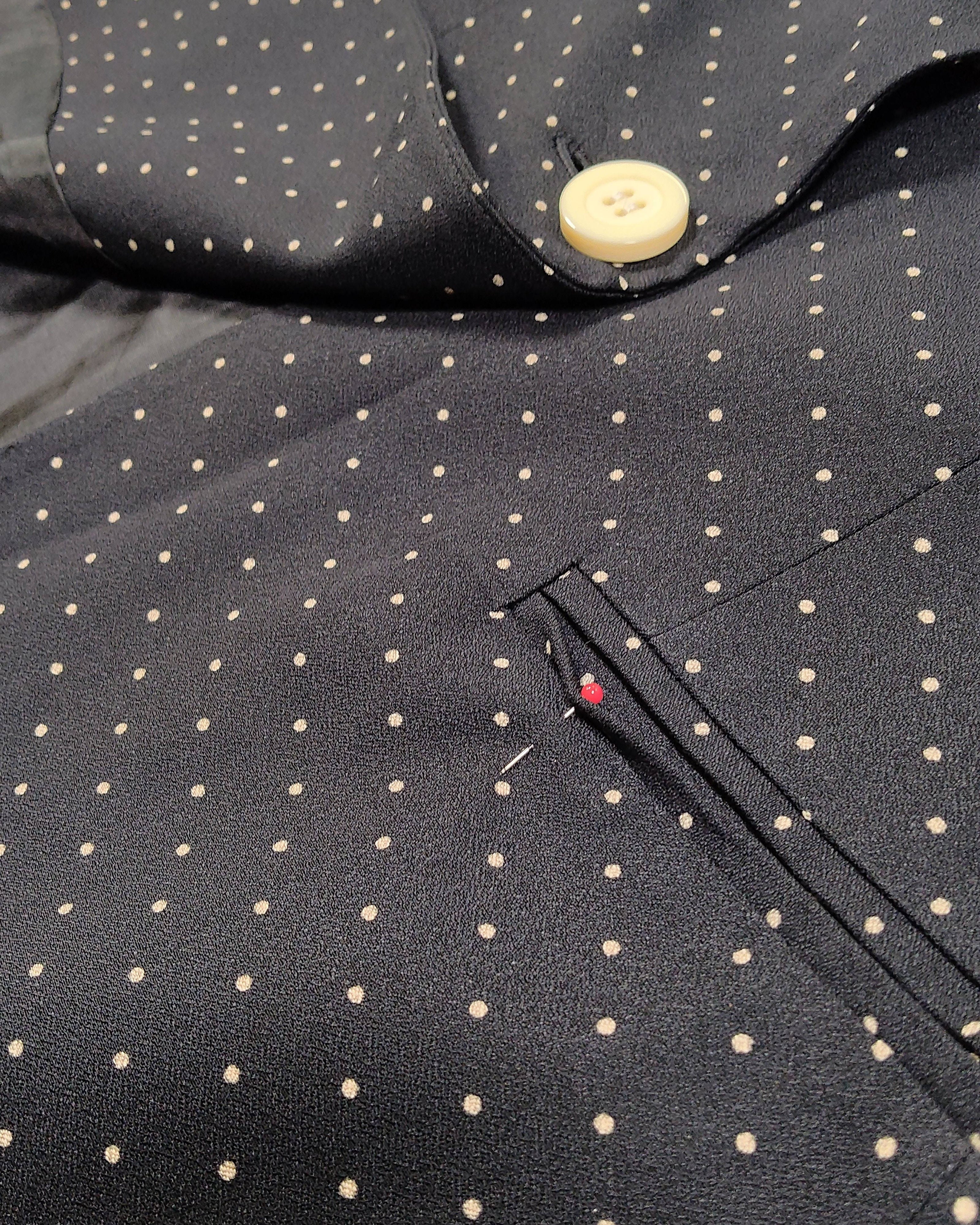 Extra-1 Vintage 80s/90s Lamela Blazer – Polka-dot Tailored Sport Jacket