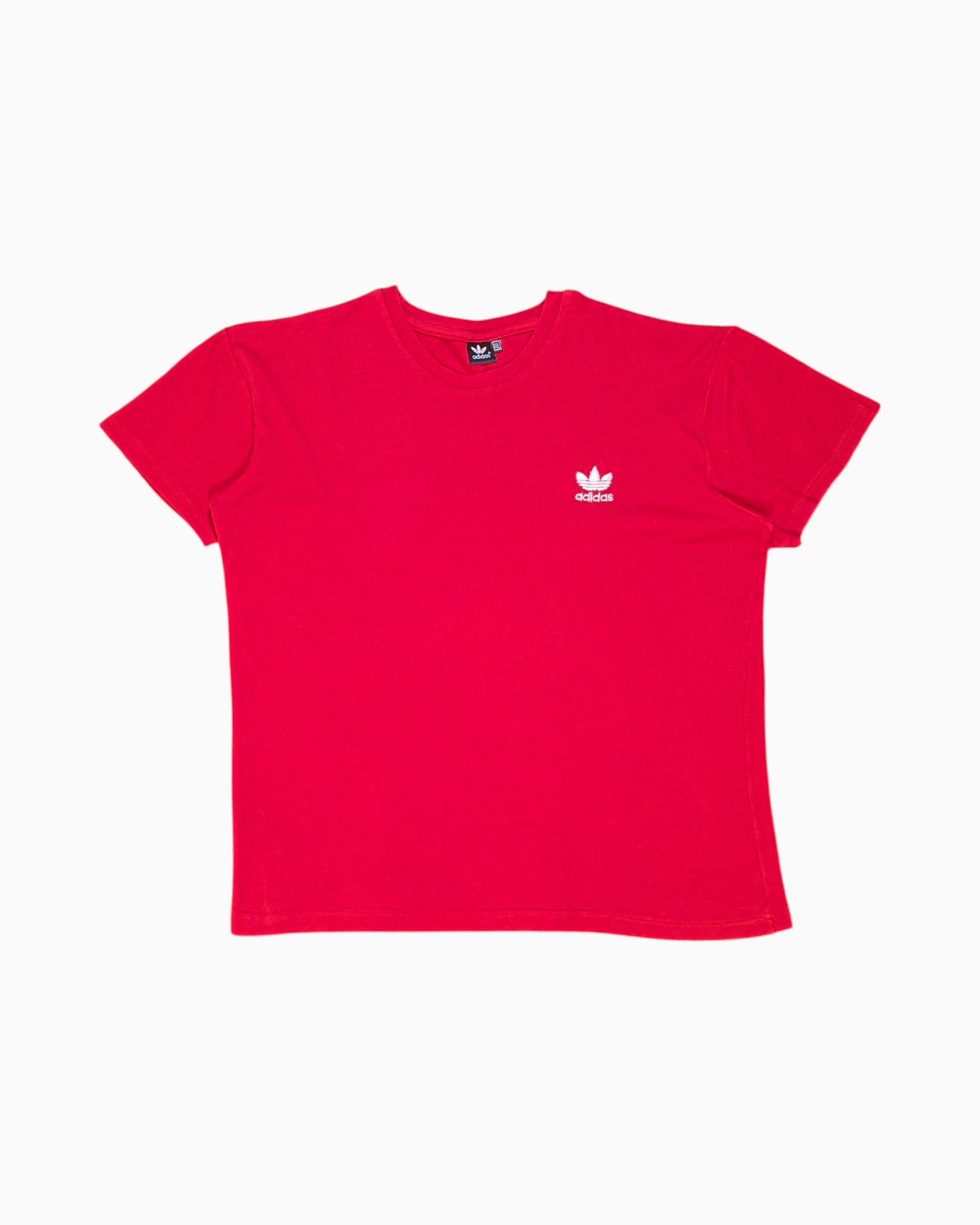 Front Pre-owned adidas Graphic T-Shirt – Red Trefoil Logo (XXL)