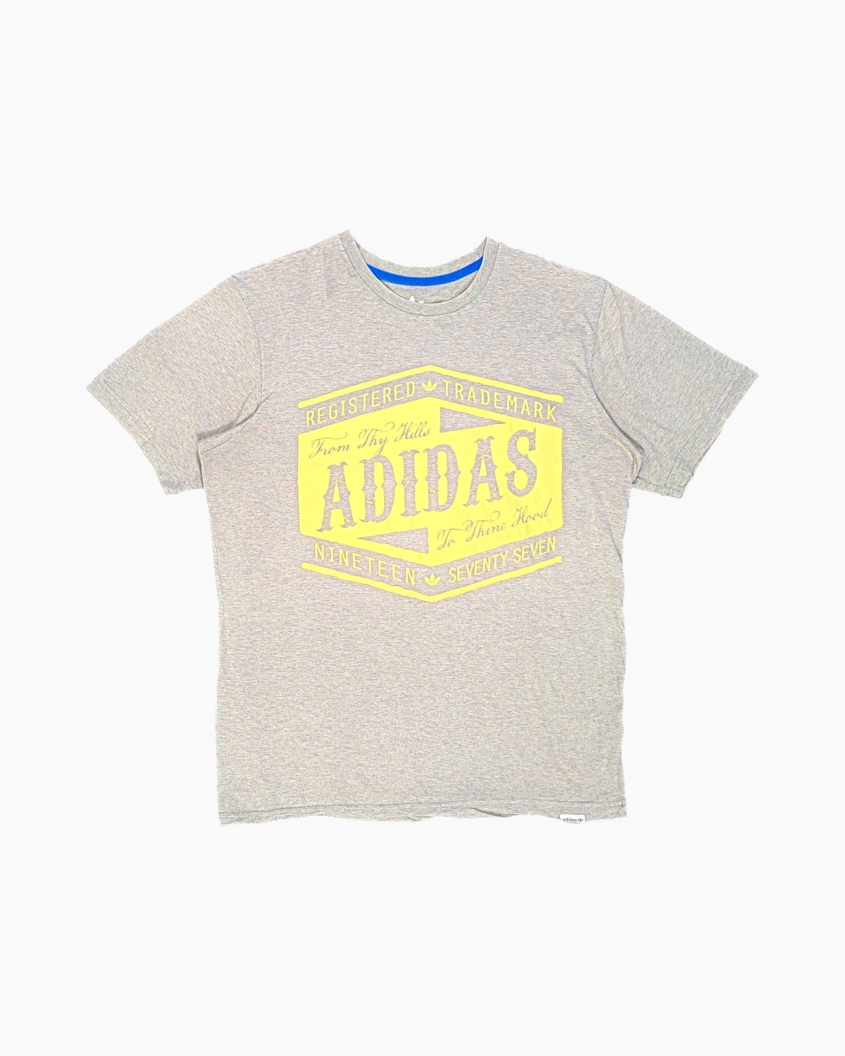 Front Pre-owned adidas Graphic T-Shirt – Green Printed Logo