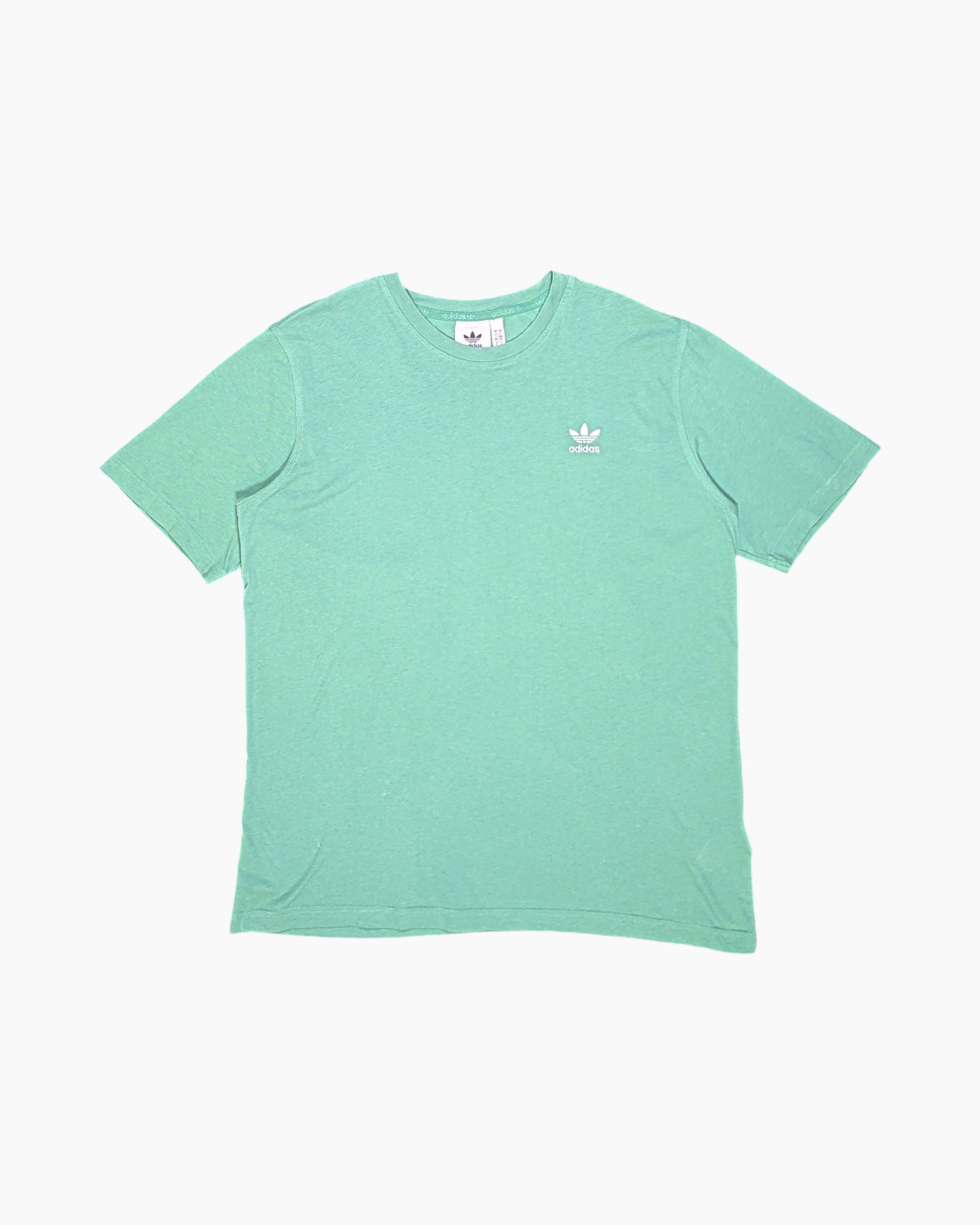 Front Pre-owned adidas Graphic T-Shirt – Green Printed Trefoil