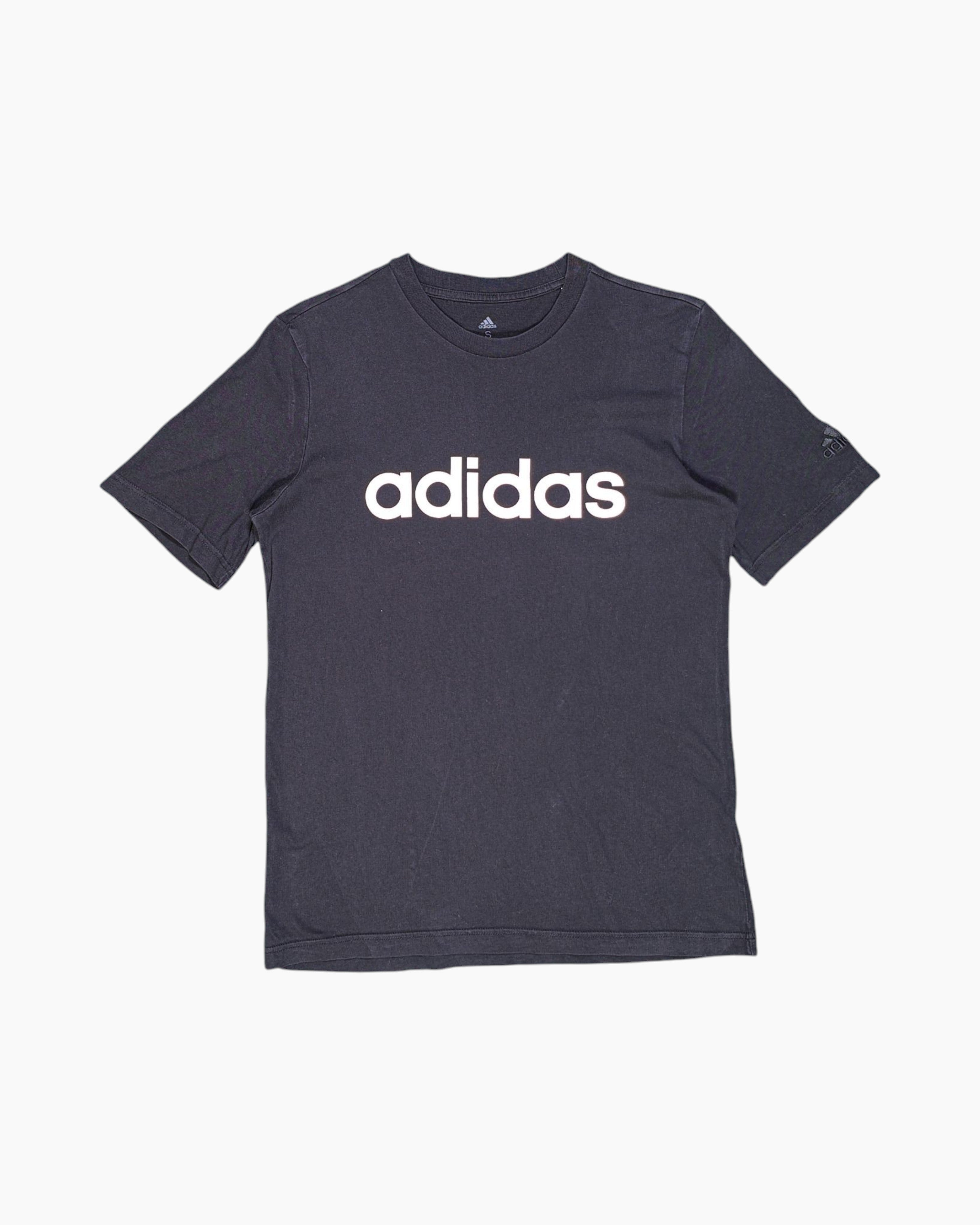 Front Pre-owned adidas Graphic T-Shirt – Black Screenprint Logo