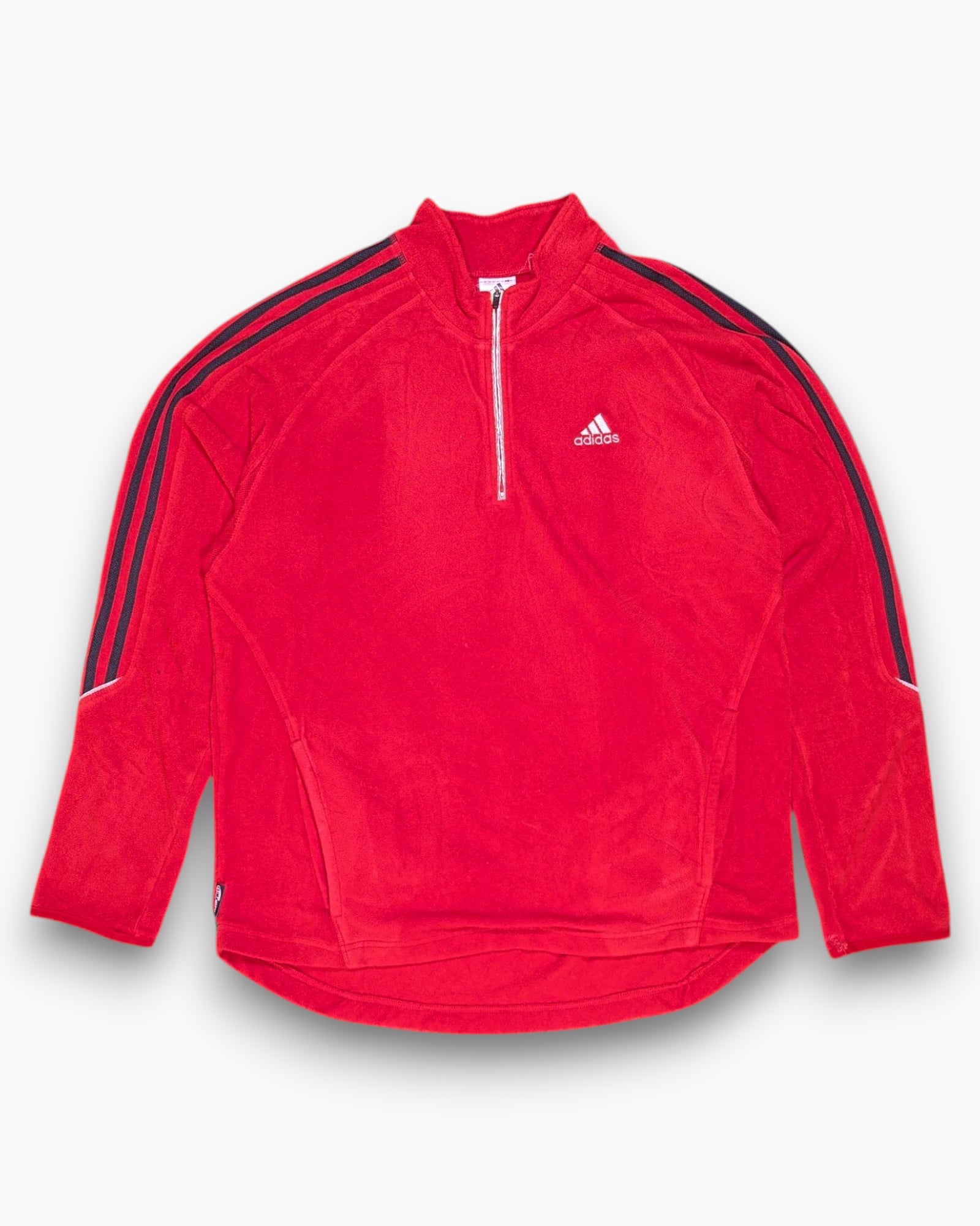 Front Pre-owned adidas Pullover Sweater – Red Quarter-Zip (L)
