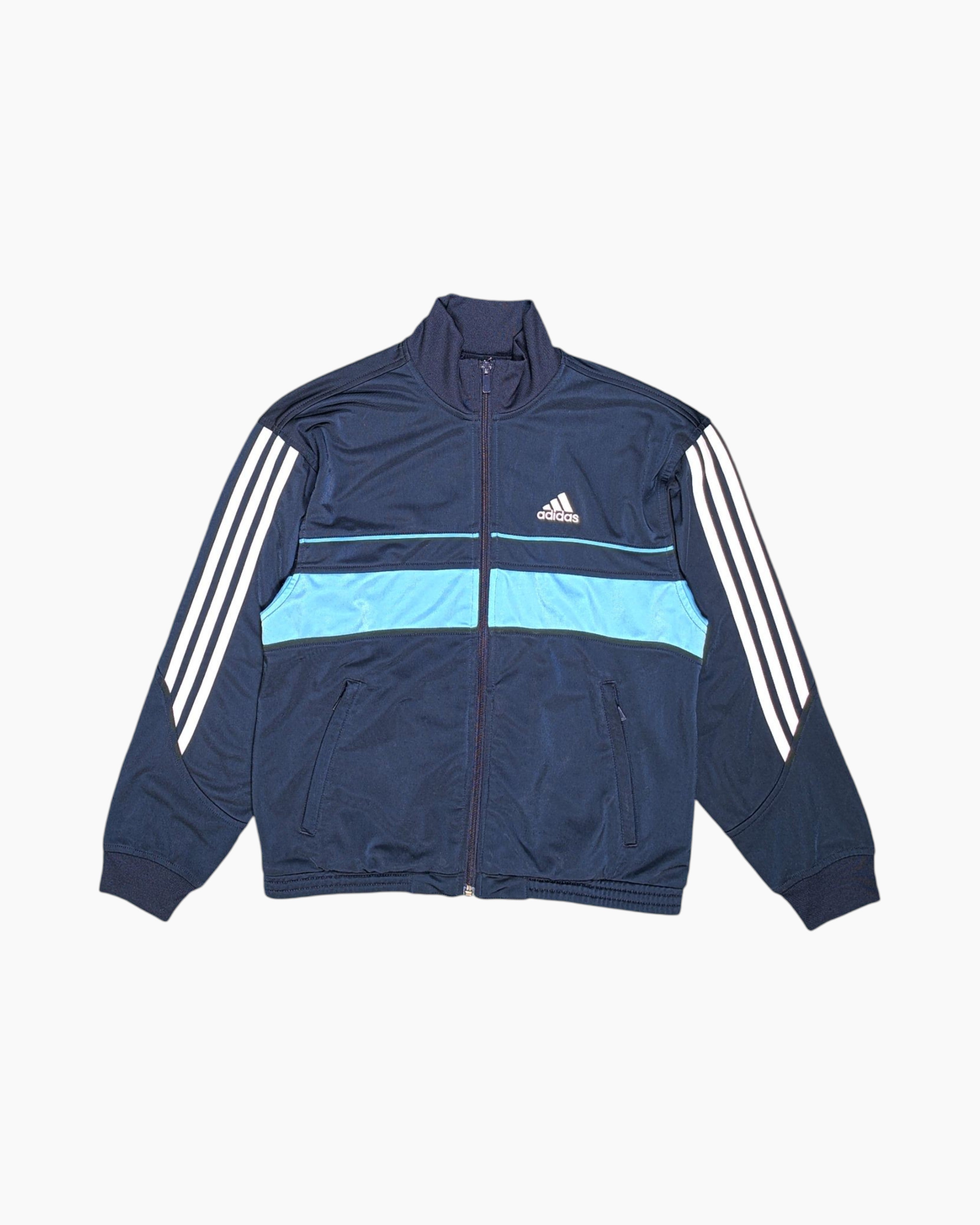 Front Pre-owned adidas Track Jacket – Navy 3‑Stripe