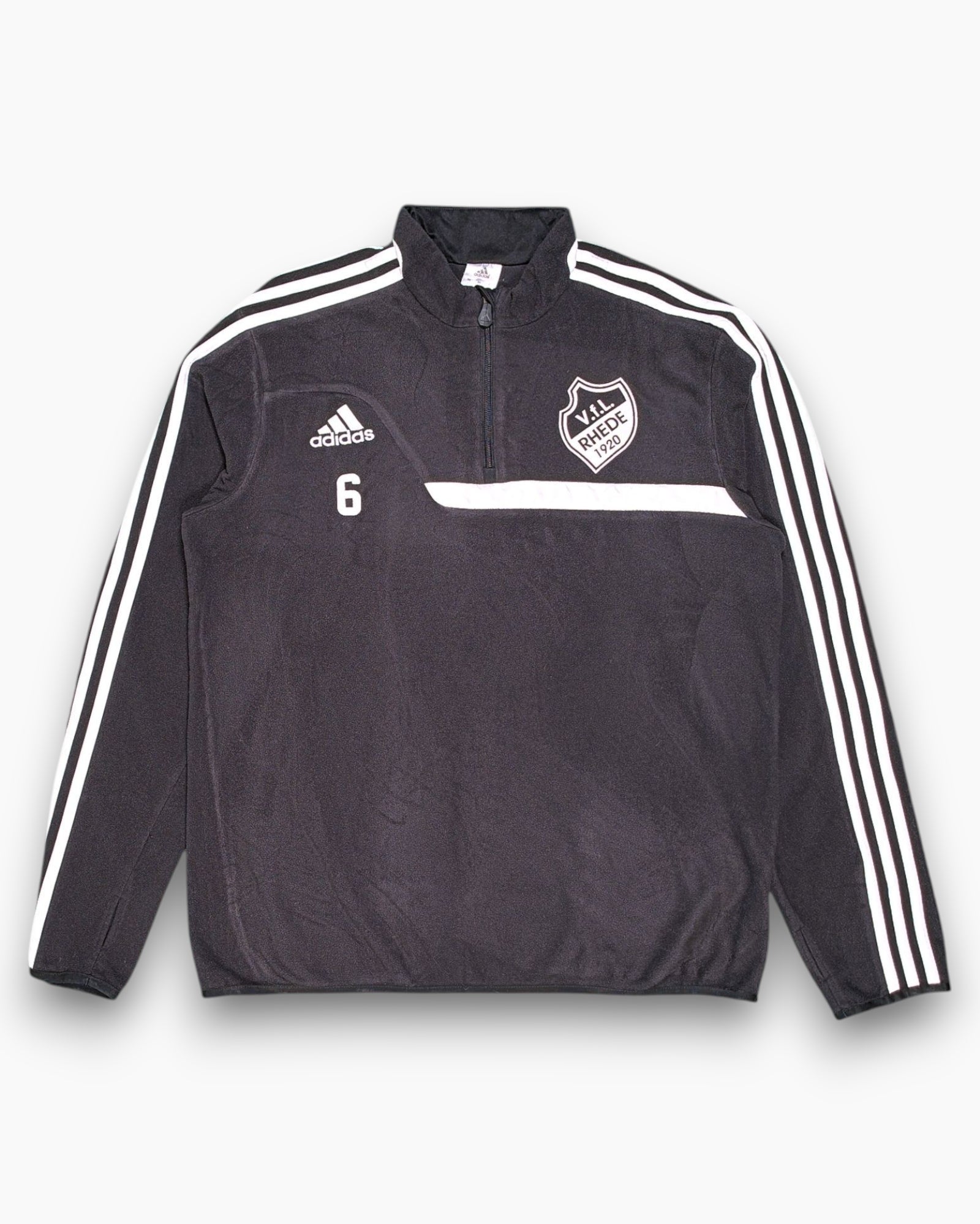 Front Pre-owned adidas Training Top (Half-Zip Pullover) – Black Contrast Stripes