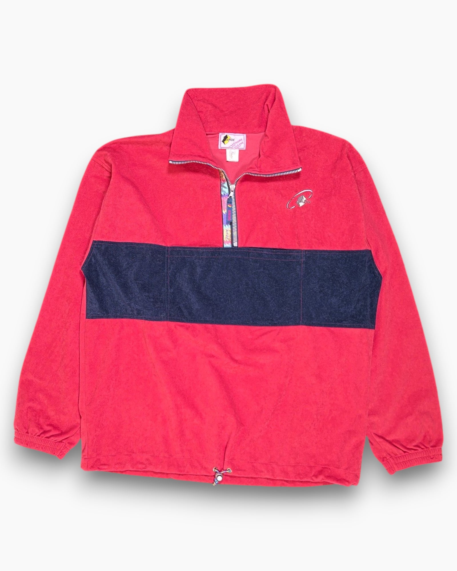 Front Vintage 80s/90s Ande Pullover Sweater – Red Contrast Panel