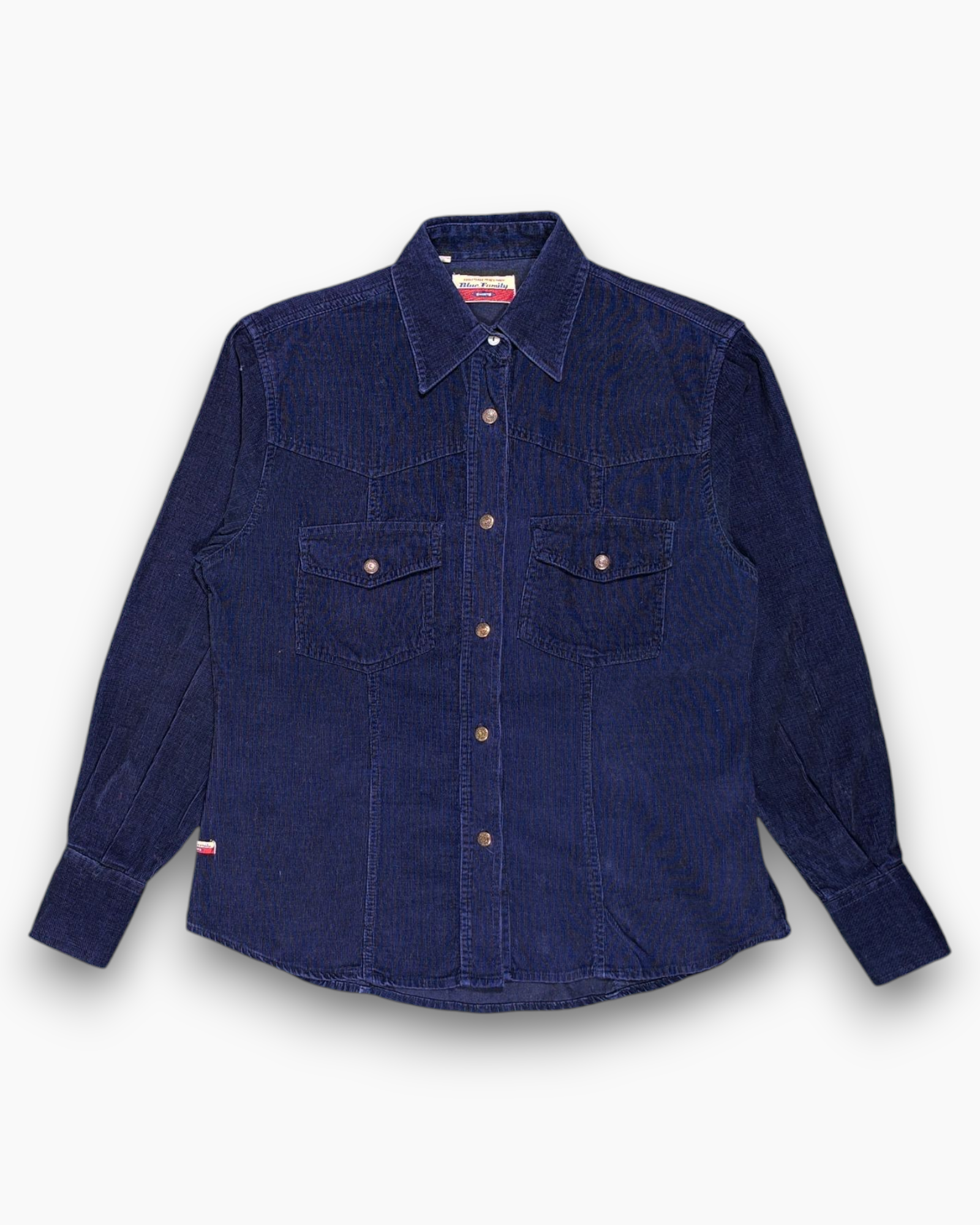 blue dress for baby girl Vintage 90s/2000s Blue Family Button-Down Shirt 42 Workwear