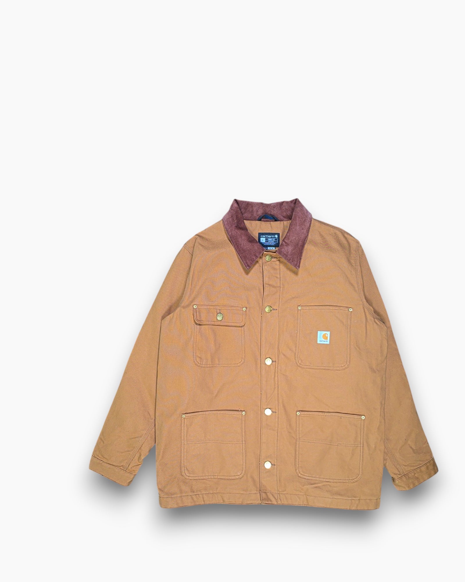 Front Pre-owned Carhartt Chore Coat – Brown Corduroy Collar