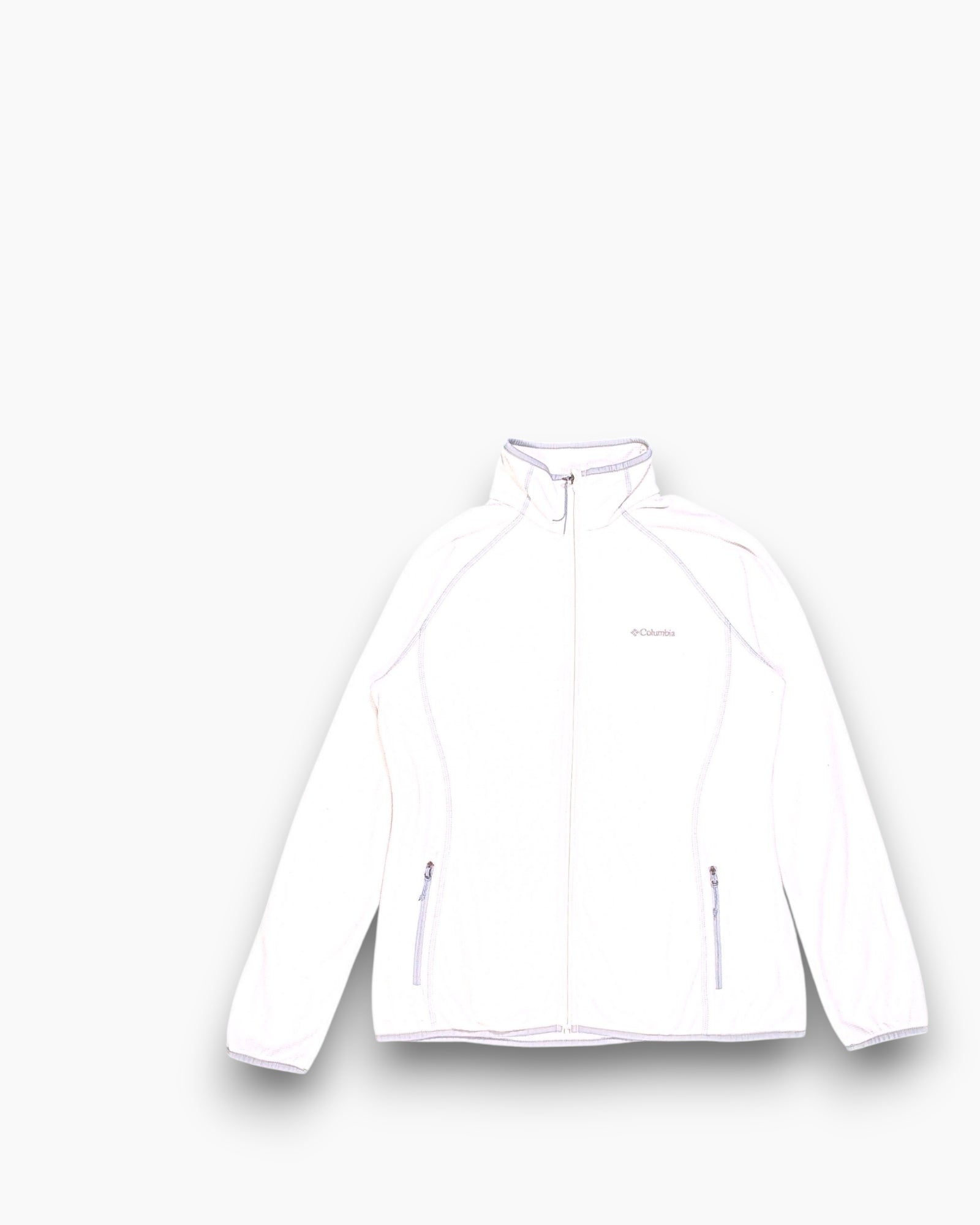 Front Pre-owned Columbia Full-zip Fleece Jacket – White Contrast Stitching