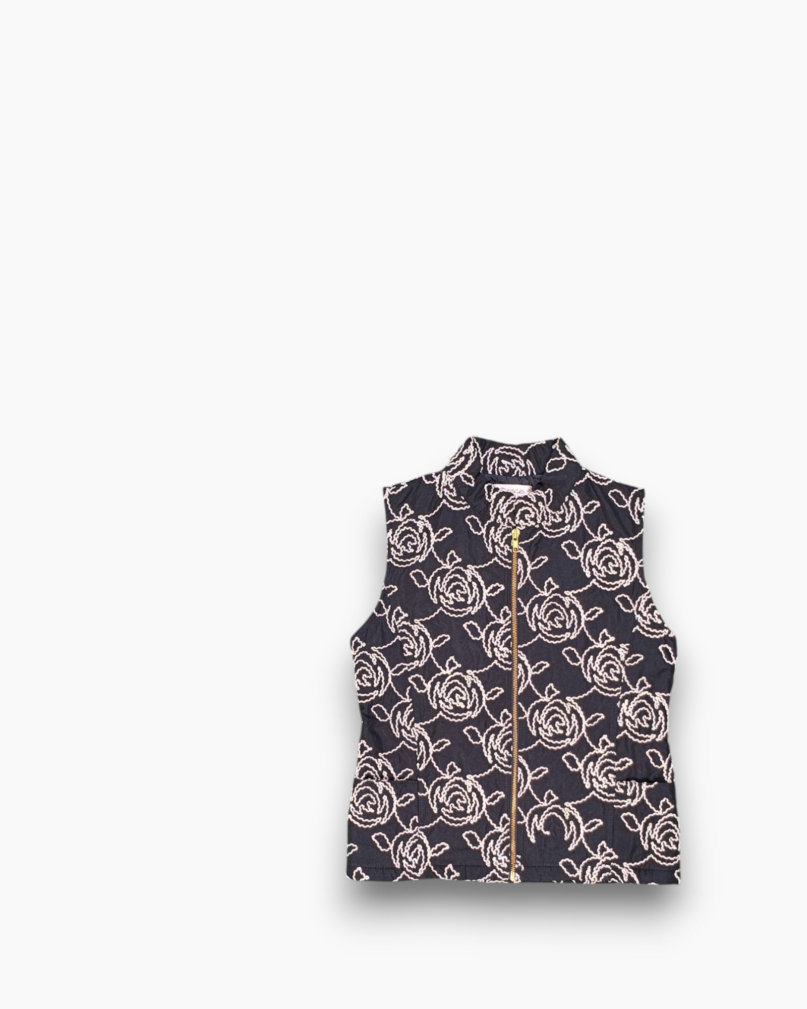 Front Pre-owned Dasca Sleeveless Top – Black Quilted Lining