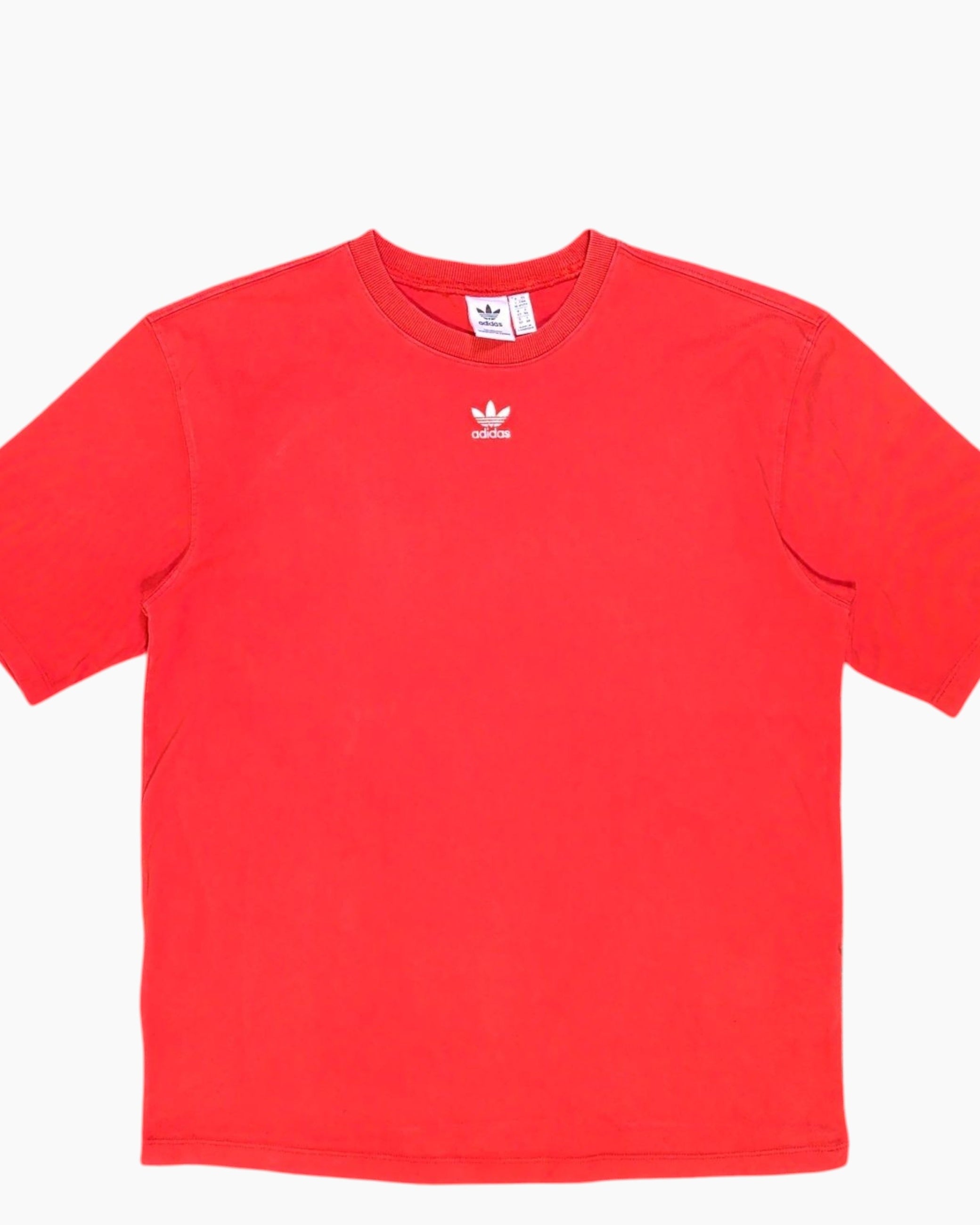 Front-detail-1 Pre-owned adidas Graphic T-Shirt – Red Trefoil Logo