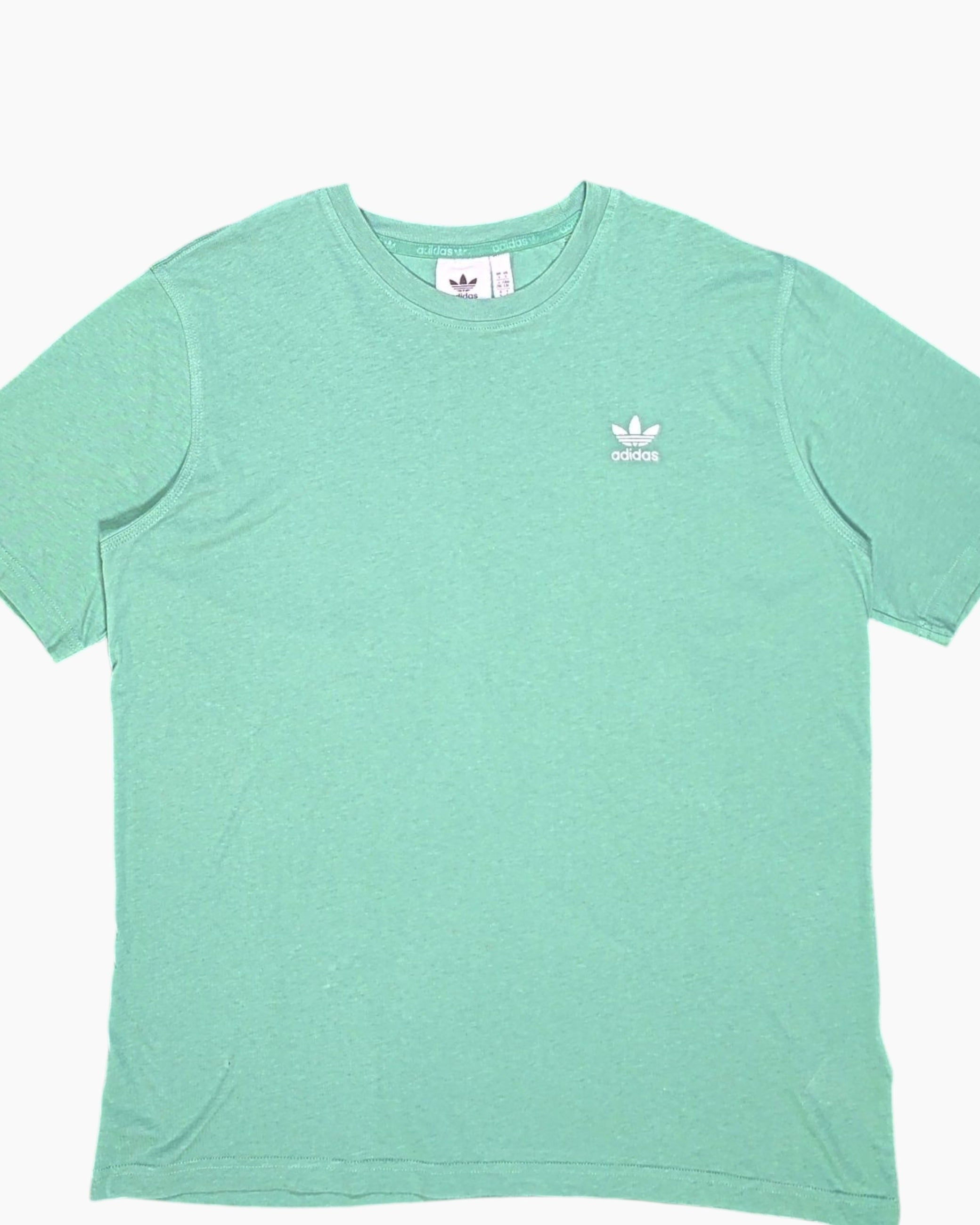 Front-detail-1 Pre-owned adidas Graphic T-Shirt – Green Printed Trefoil