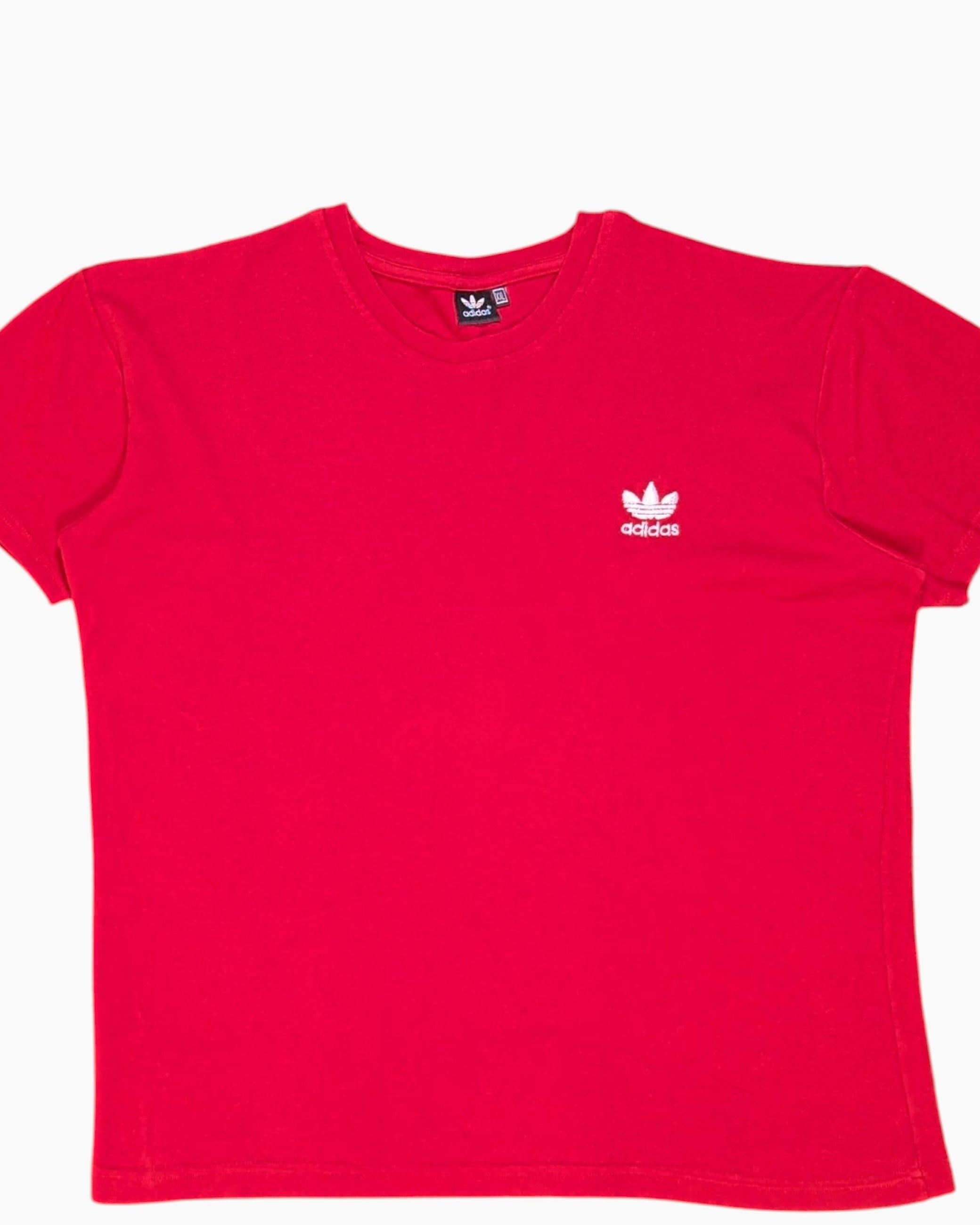 Front-detail-1 Pre-owned adidas Graphic T-Shirt – Red Trefoil Logo (XXL)