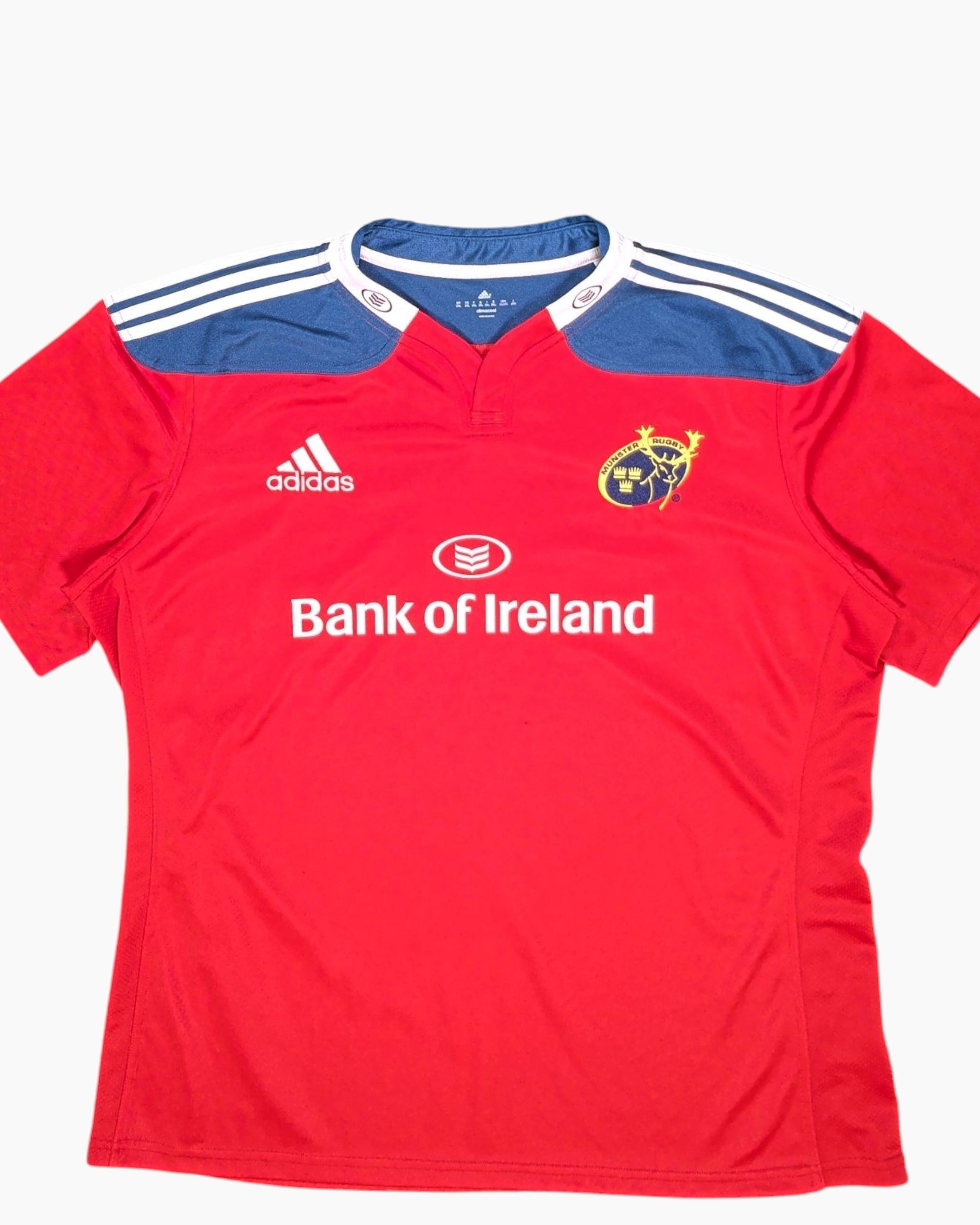 Front-detail-1 Pre-owned adidas Soccer Jersey – Red with Sponsor Print