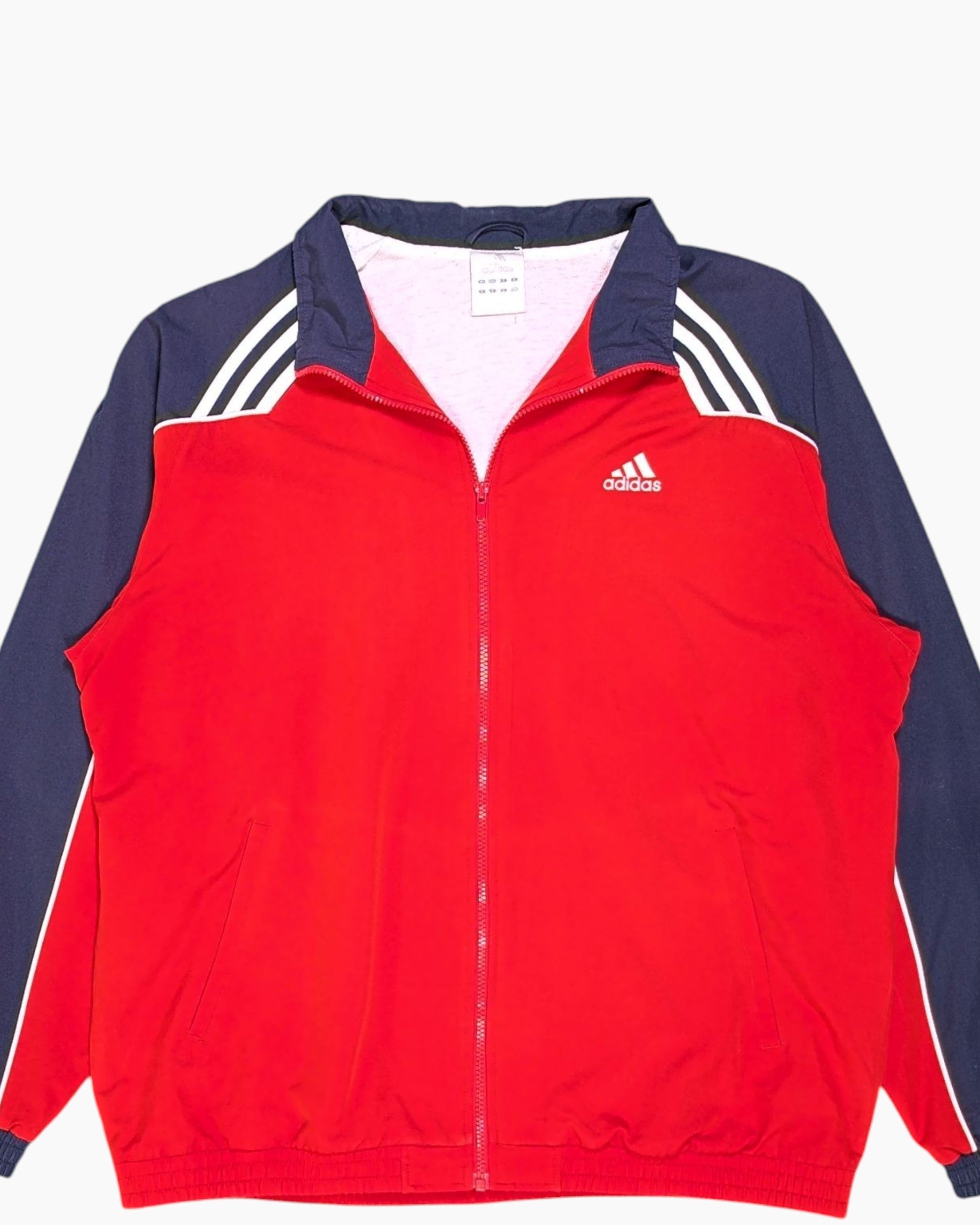 Front Detail 1 Vintage 2000s adidas Track Jacket – Red Contrast Raglan