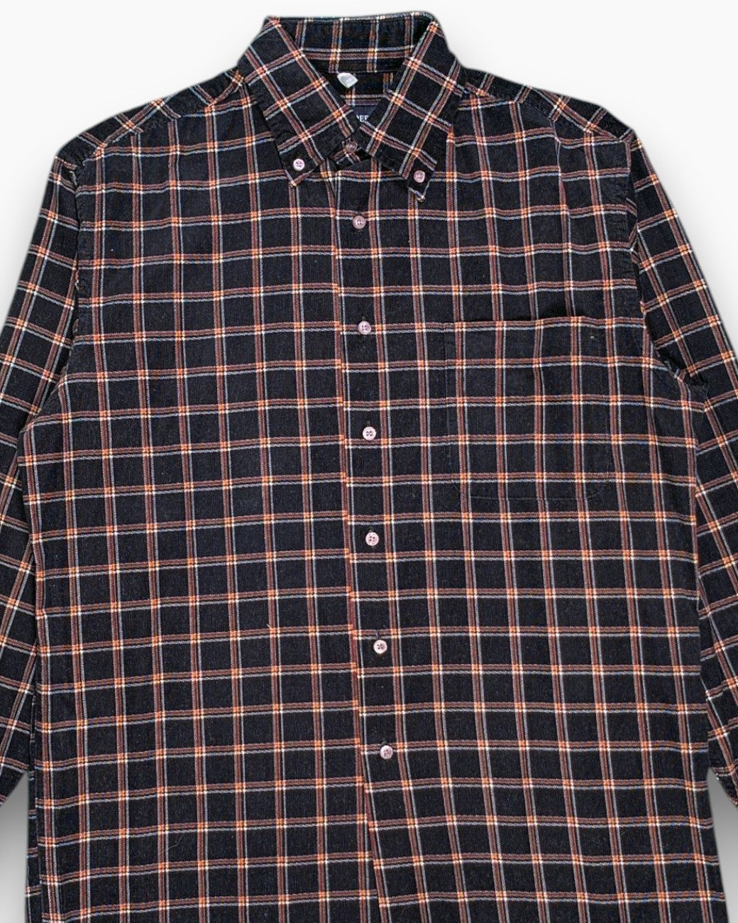 Front-detail-1 Pre-owned COMMANDER Button-Down Shirt – Checkered (M)