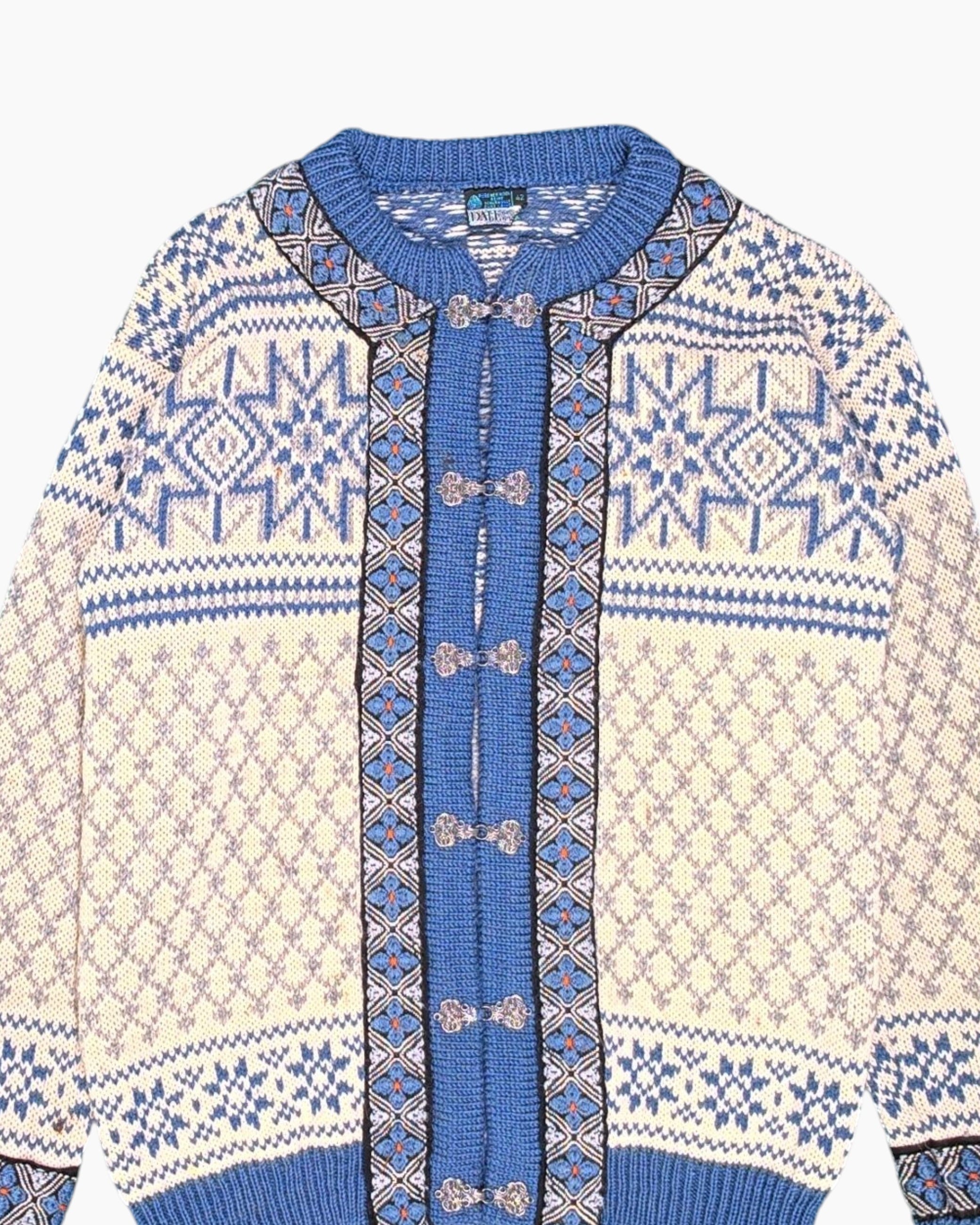 Vintage Dale Cardigan 42 Retro Norwegian Fair Isle – Unisex