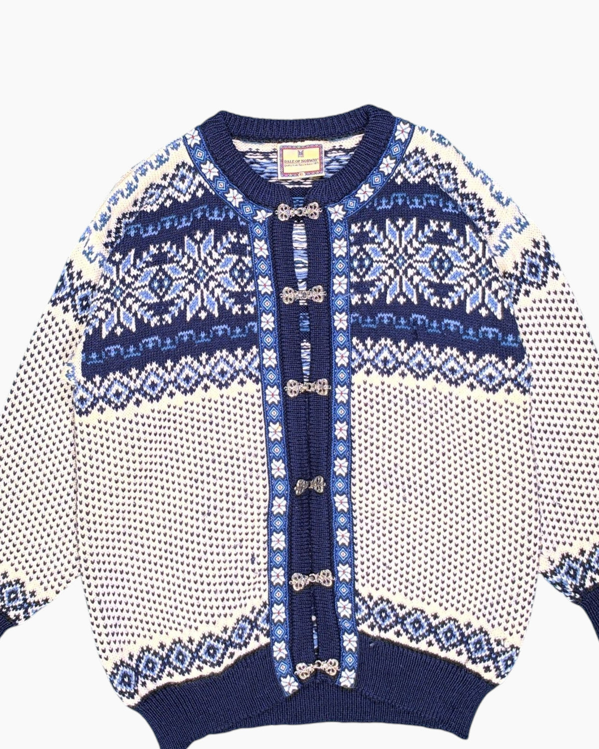 Gilet Cardigan Dale Of Norway Vintage - Laine Pure - Motifs Y2K Taille M - Très Bon état