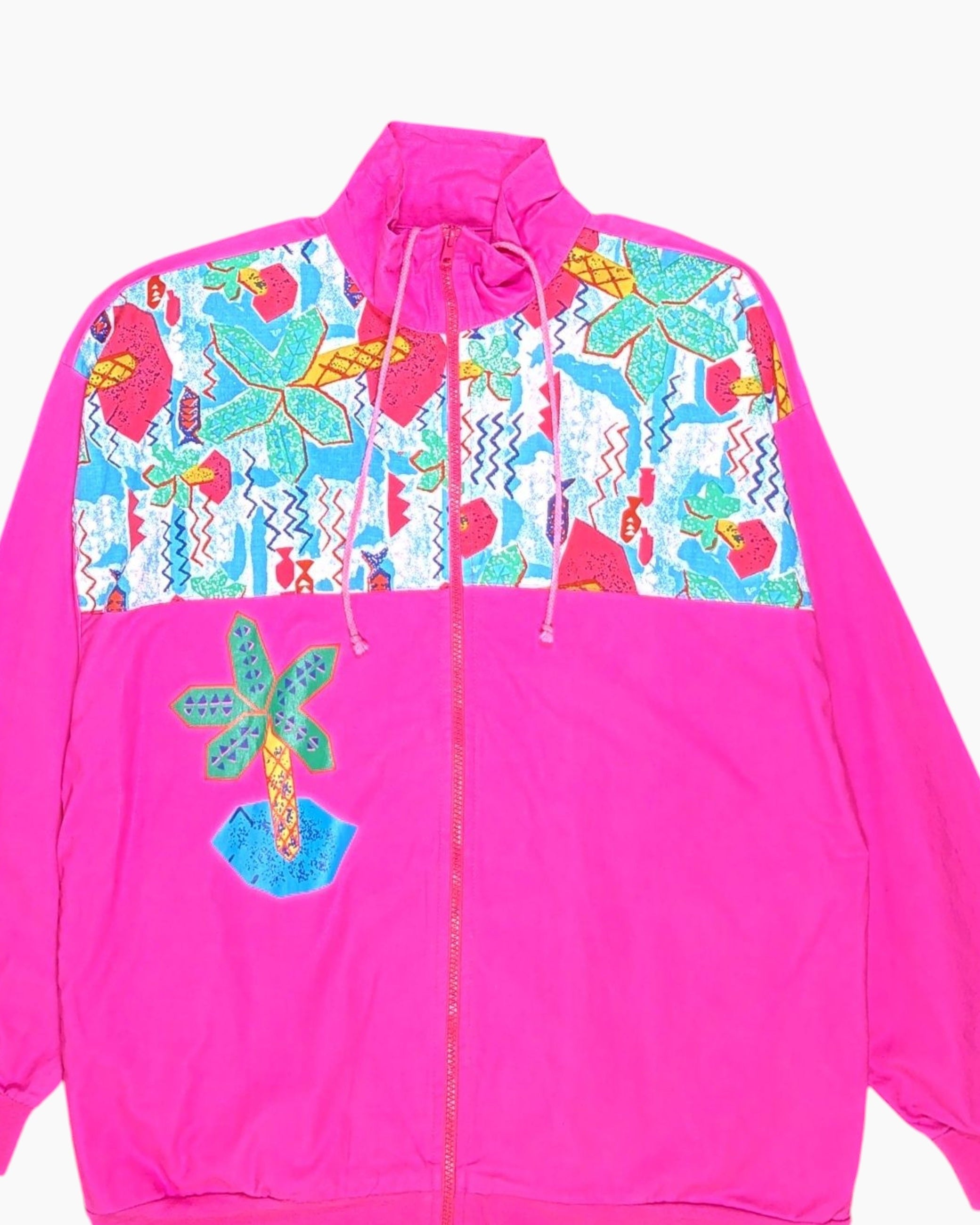 Vintage 80s/90s DINLAUCH Hooded Zip-Up Jacket XL-XXL Retro