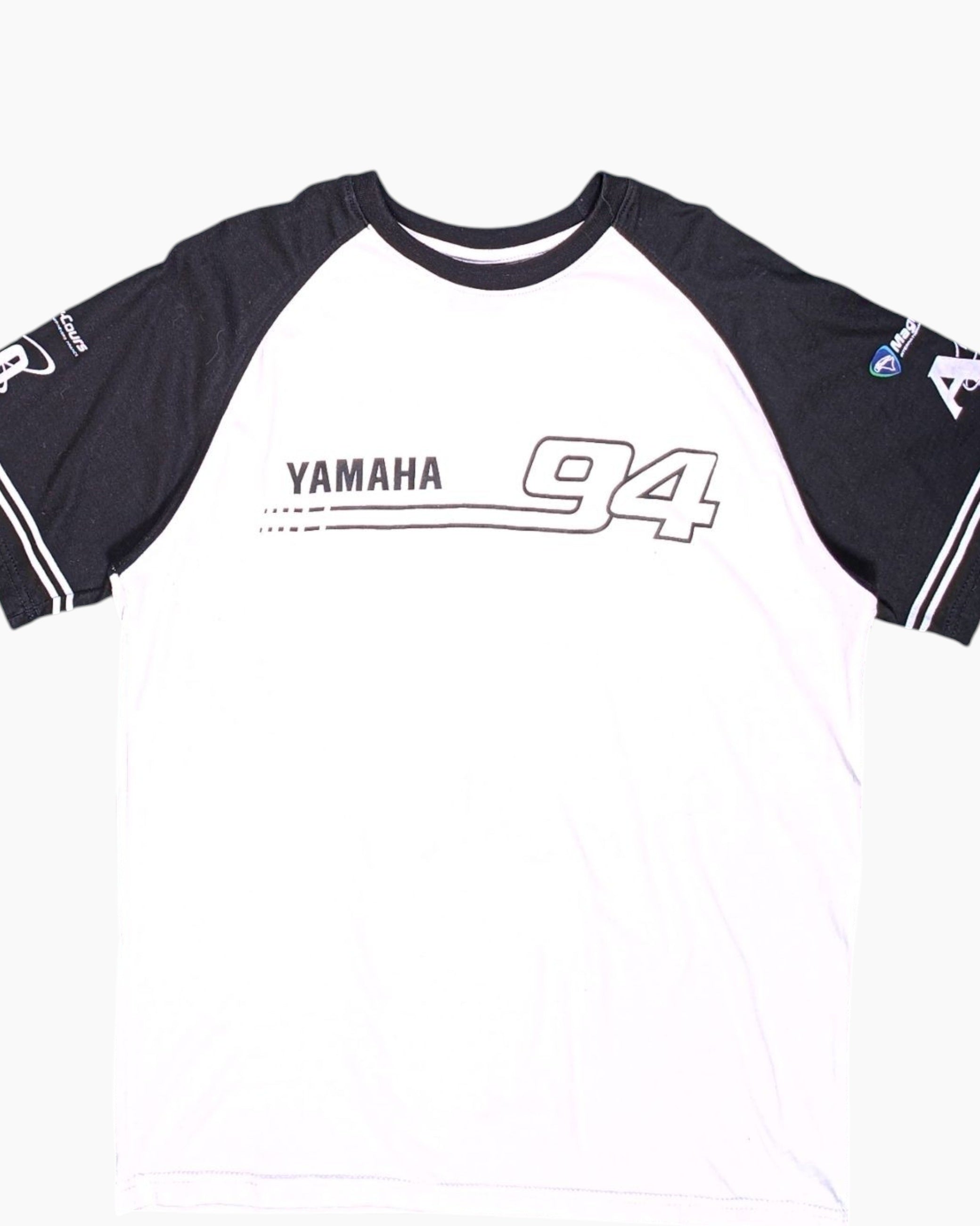 Front-detail-1 Pre-owned GMT 94 Graphic T-Shirt – White Contrast Raglan