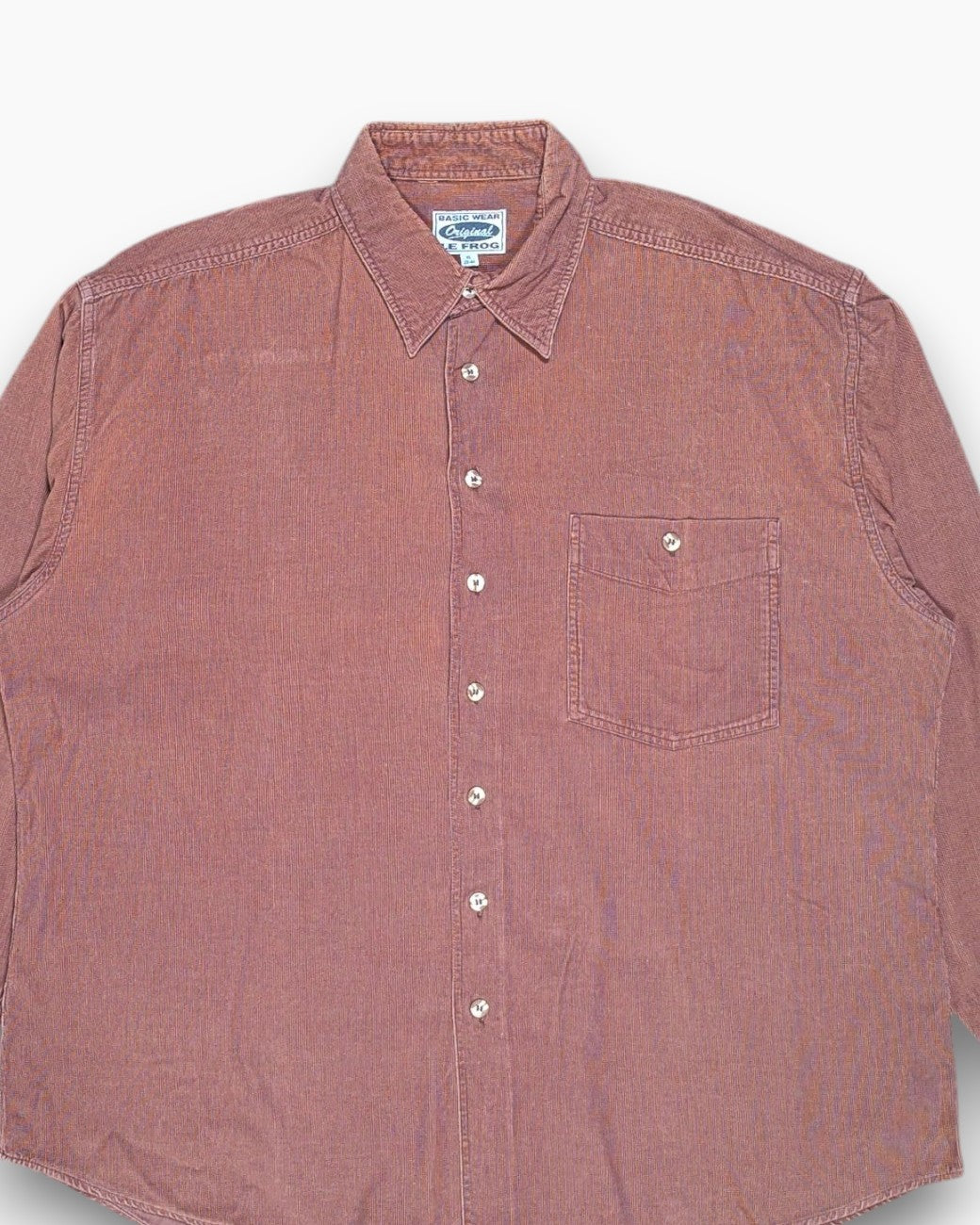Cămașă vintage LE FROG anii '90 cu nasturi XL supradimensionată