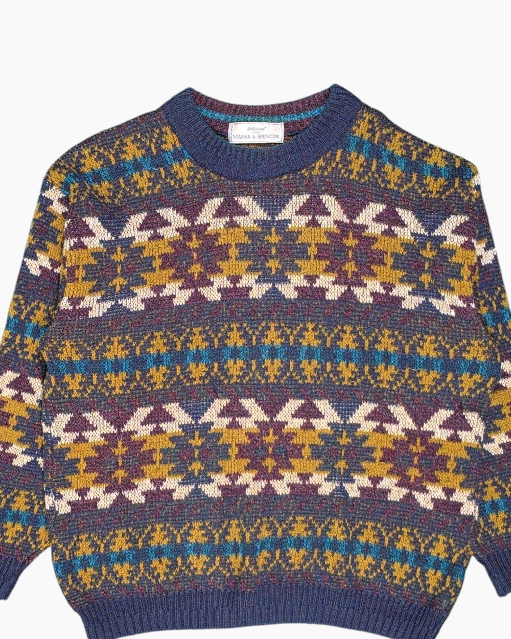 ヴィンテージ Marks & Spencer プルオーバーセーター L レトロ フェア