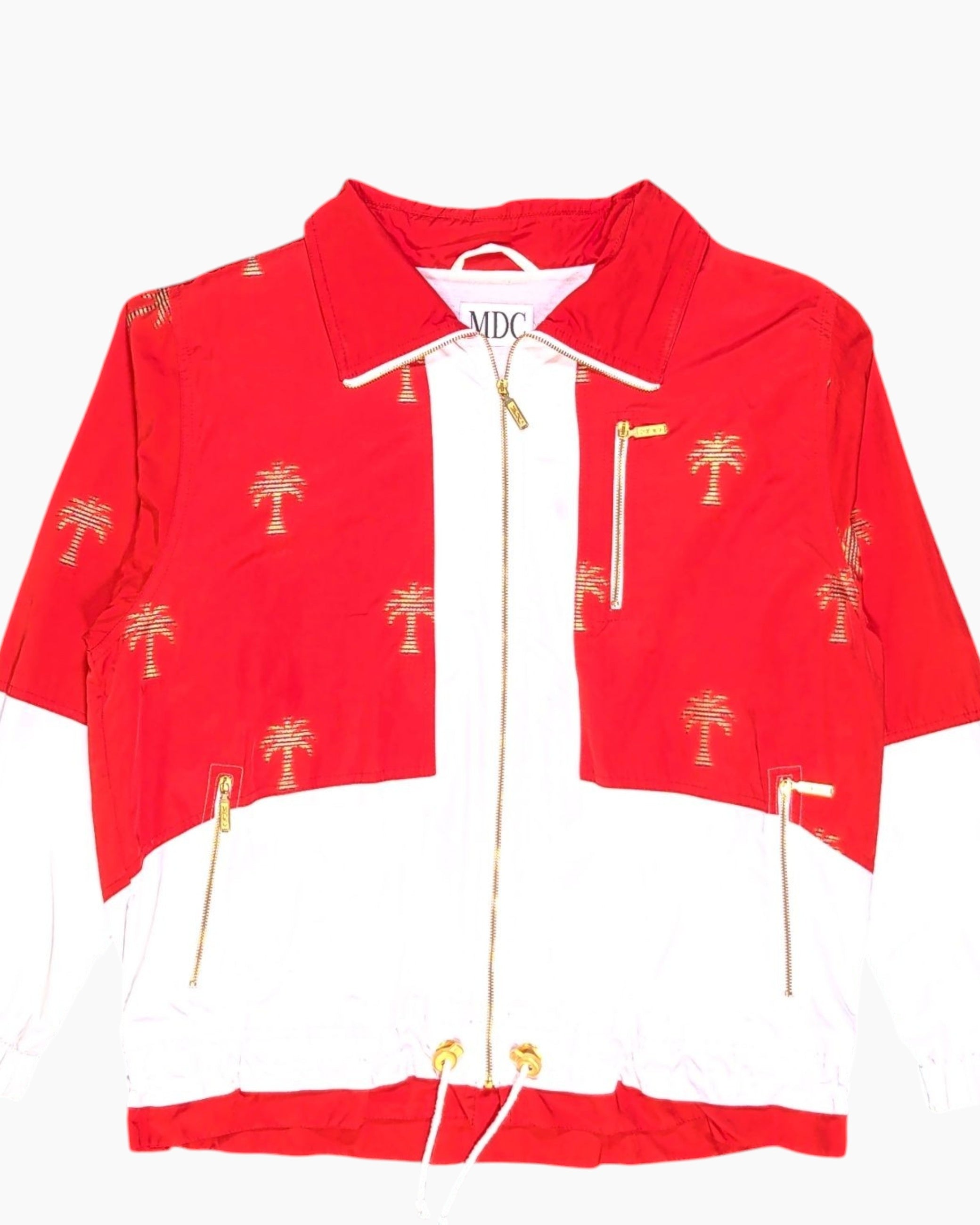 Vintage 80s/90s MDC Windbreaker Jacket US L Streetwear Red