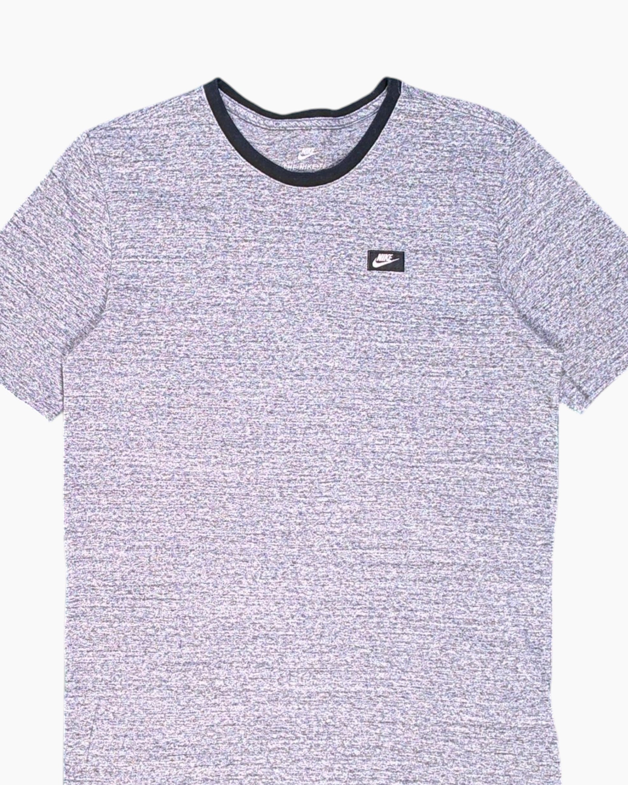 Front-detail-1 Pre-owned Nike Graphic T-Shirt – Gray Chest Swoosh