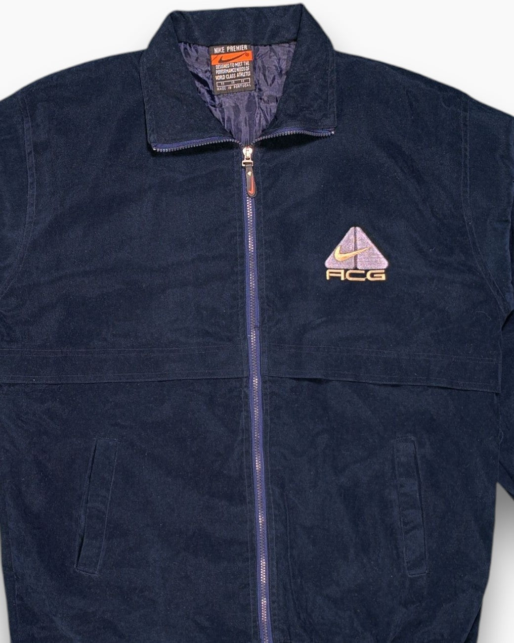 Vintage 90s NIKE PREMIER Track Jacket Boxy Fit – Navy Streetwear