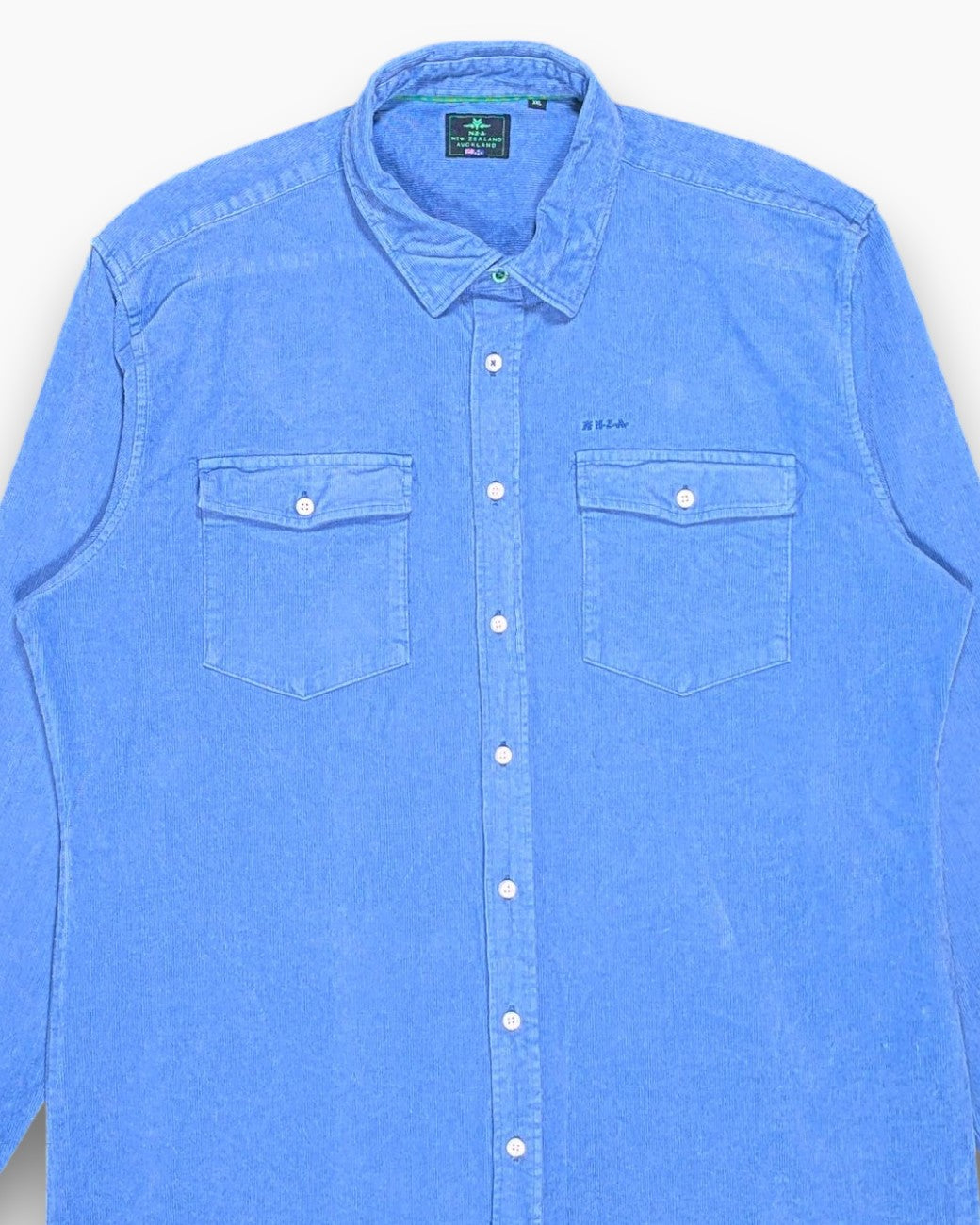 Front-detail-1 Pre-owned NZA New Zealand Auckland Button-Down Shirt – Blue XXL