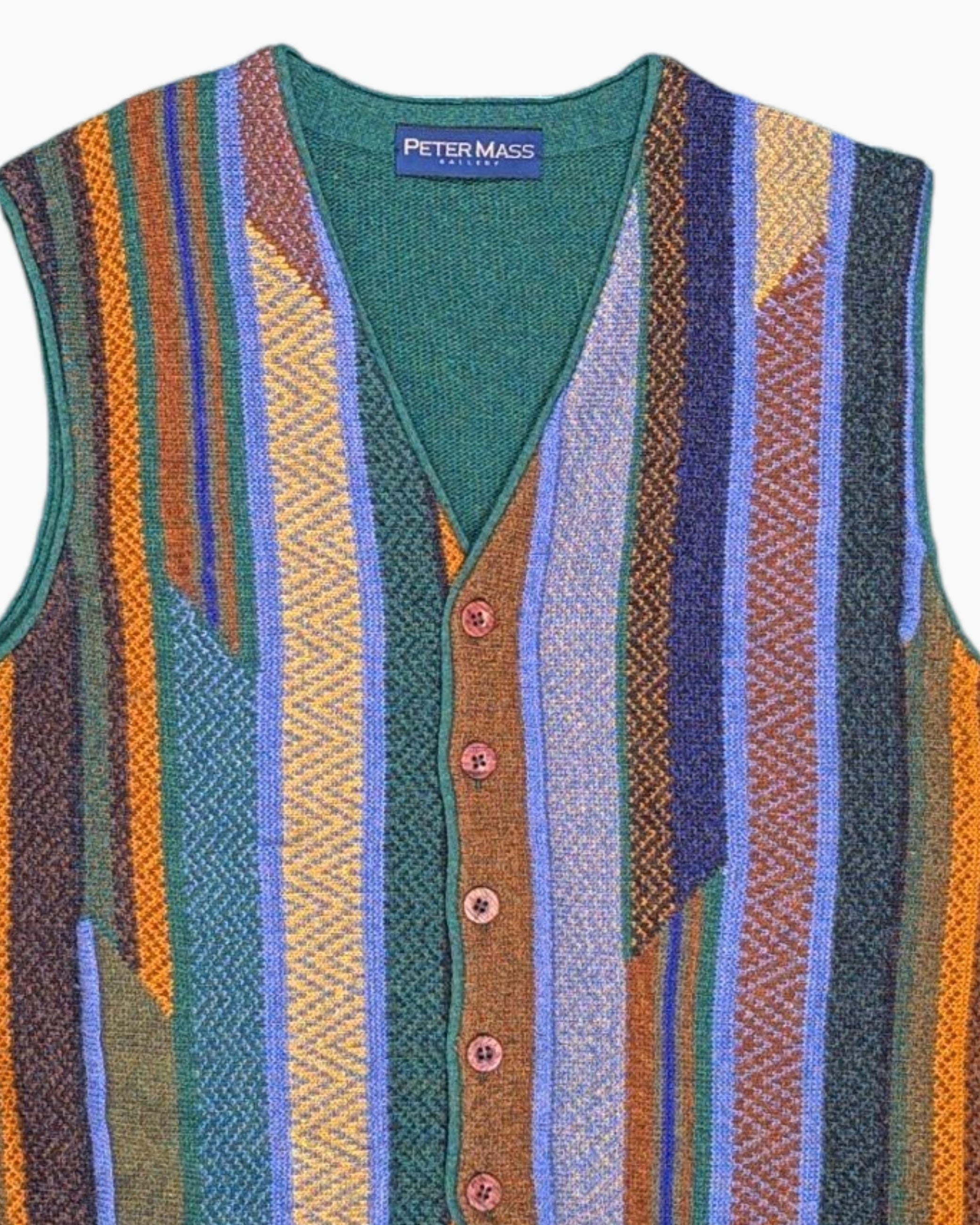 Vintage 80s/90s PETER MASS GALLERY Button-Front Vest M – Retro