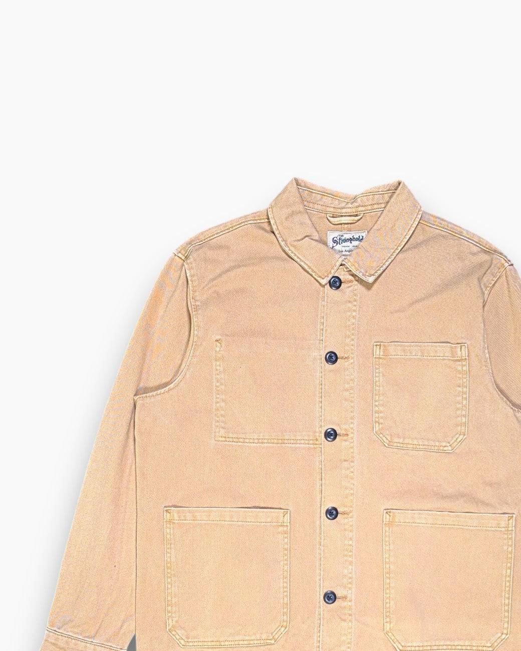 Front-detail-1 Pre-owned The Sugarhill Work Jacket – Beige Chore Style