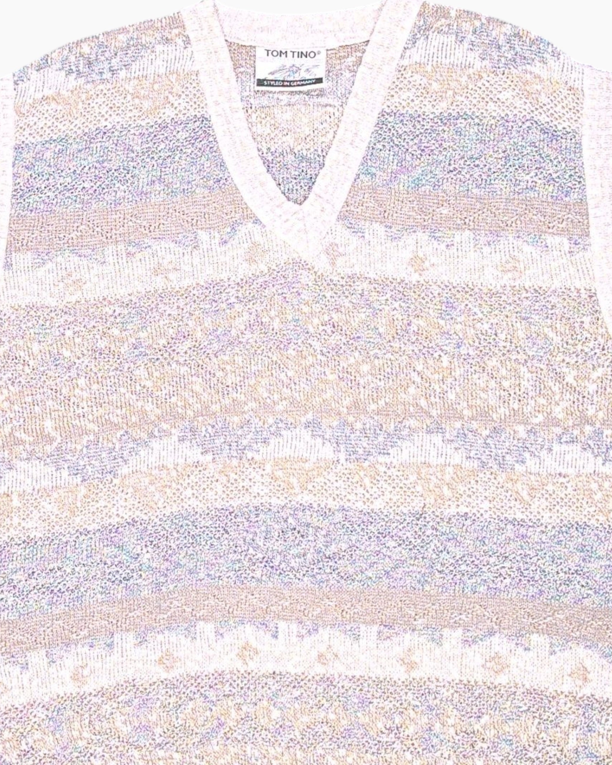 Vintage TOM TINO Sweater Vest Relaxed Fit Multicolor (80s/90s