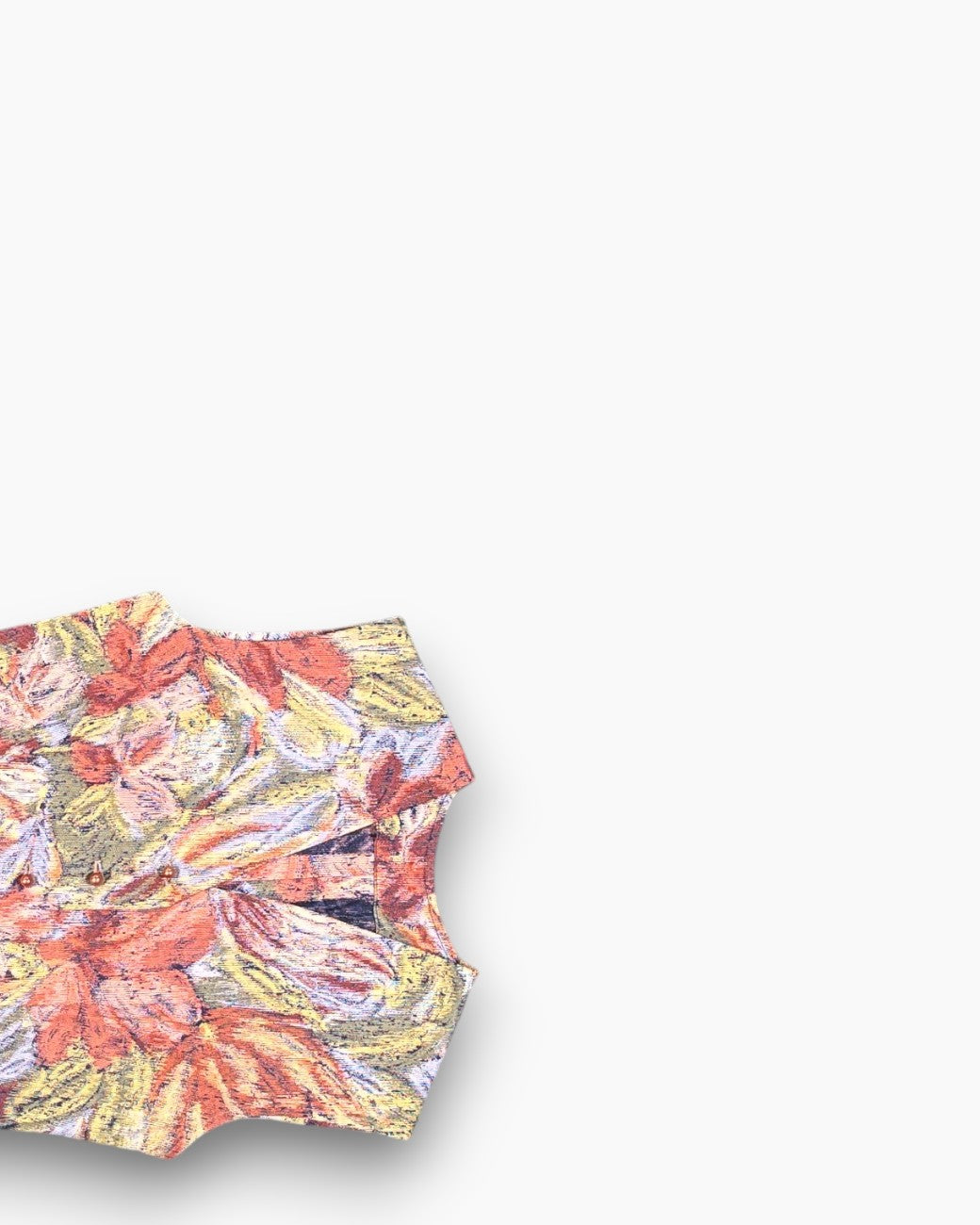 Front-detail-1 Vintage Y2K Unknown Crop Top – Floral Abstract Leaf Print