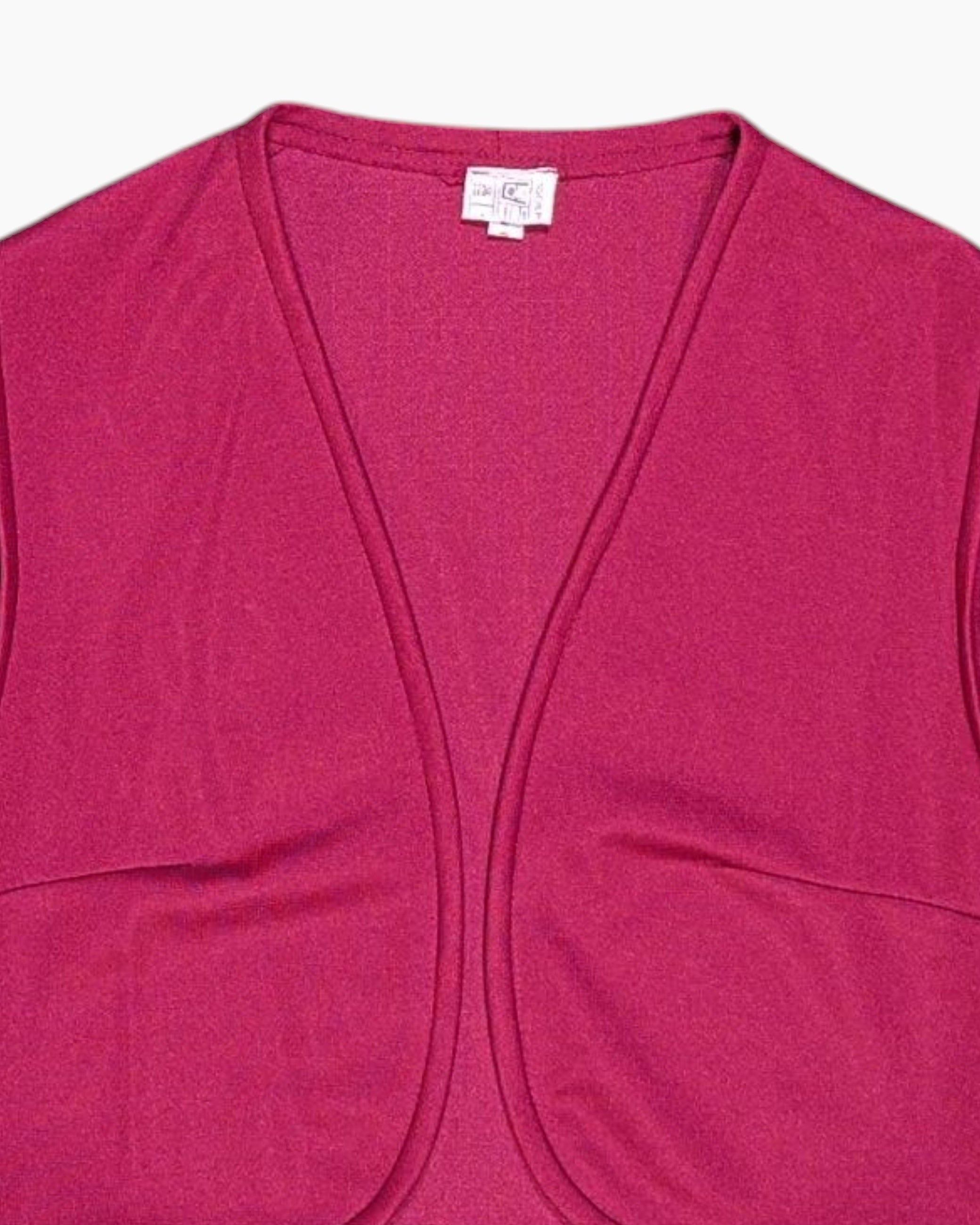 Front Detail 1 Pre-owned Unknown Sleeveless Top – Pink Crop Top (Size M)