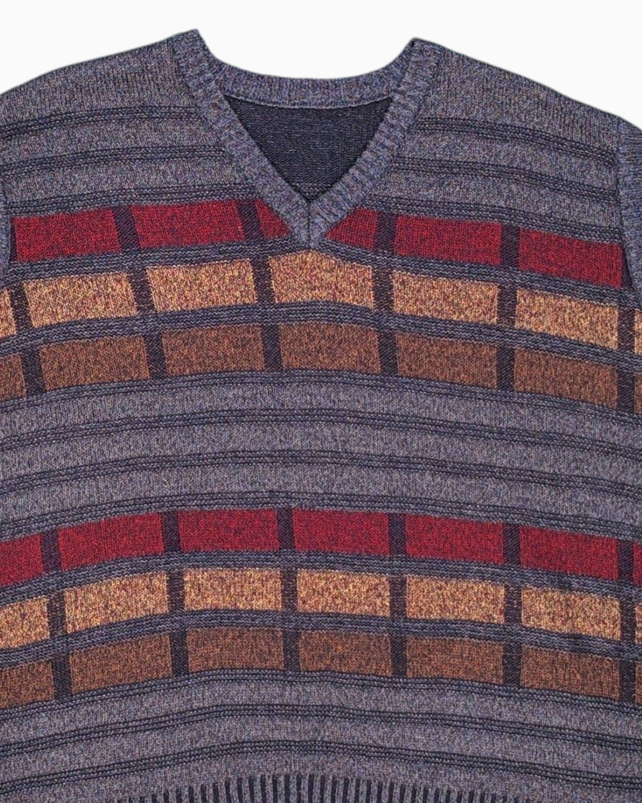 Vintage 90s Unknown Sweater Vest US XL Retro Multicolor | ThriftTale