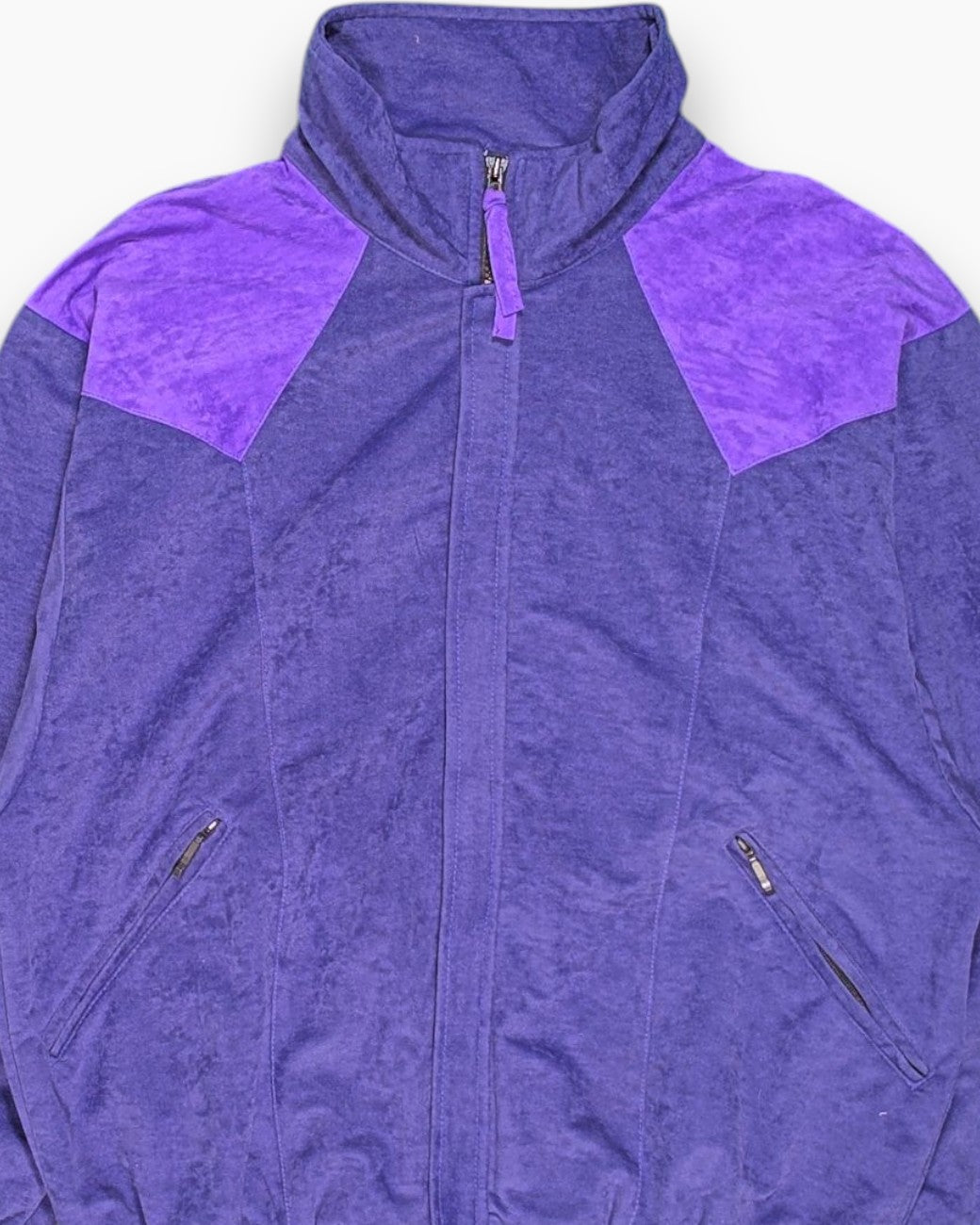 Vintage VERTICAL Track Jacket Relaxed Fit – Purple Colorblock