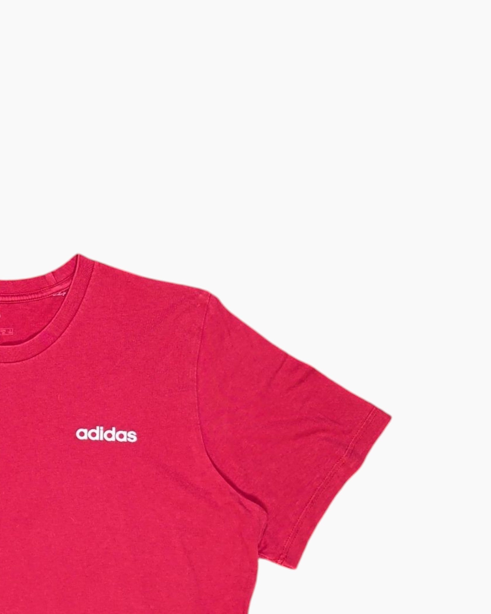 Front-detail-2 Pre-owned adidas Graphic T-Shirt – Red Screen Print Logo