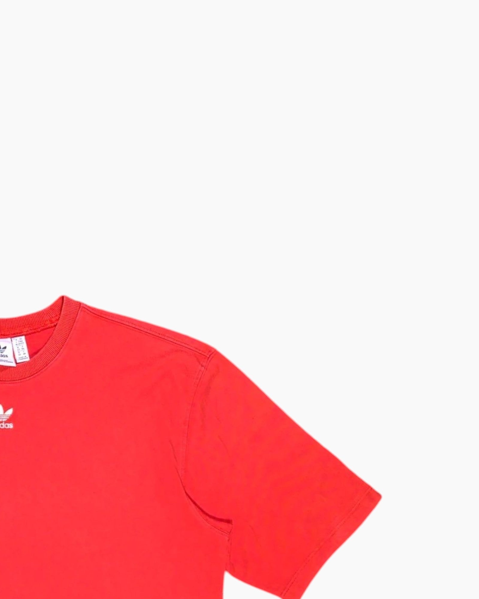 Front-detail-2 Pre-owned adidas Graphic T-Shirt – Red Trefoil Logo