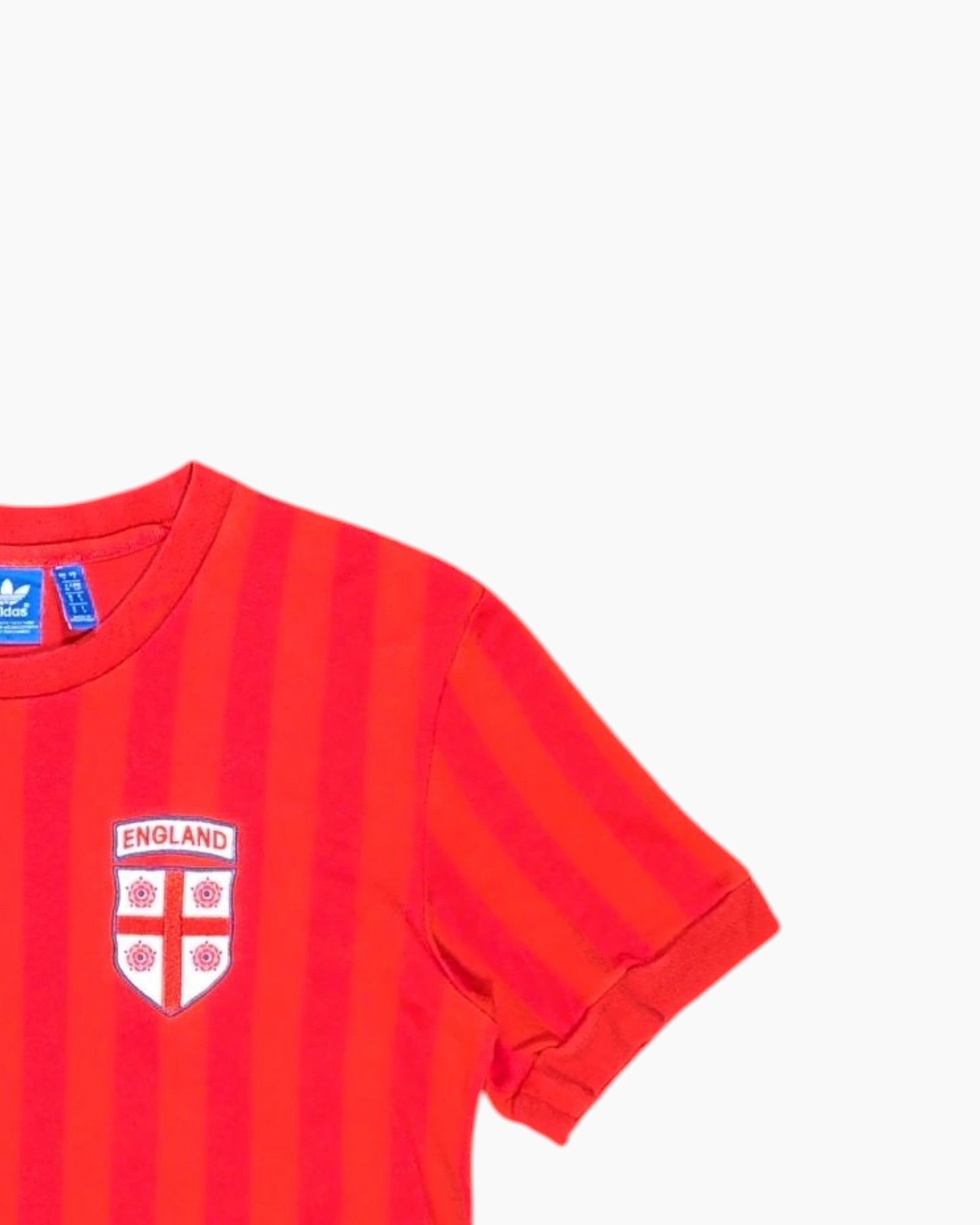 Front-detail-2 Pre-owned adidas Graphic T-Shirt – Red Front Logo & Back Number