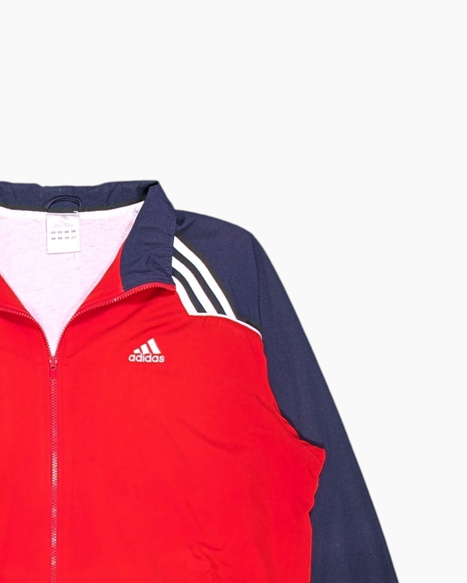 Front Detail 2 Vintage 2000s adidas Track Jacket – Red Contrast Raglan
